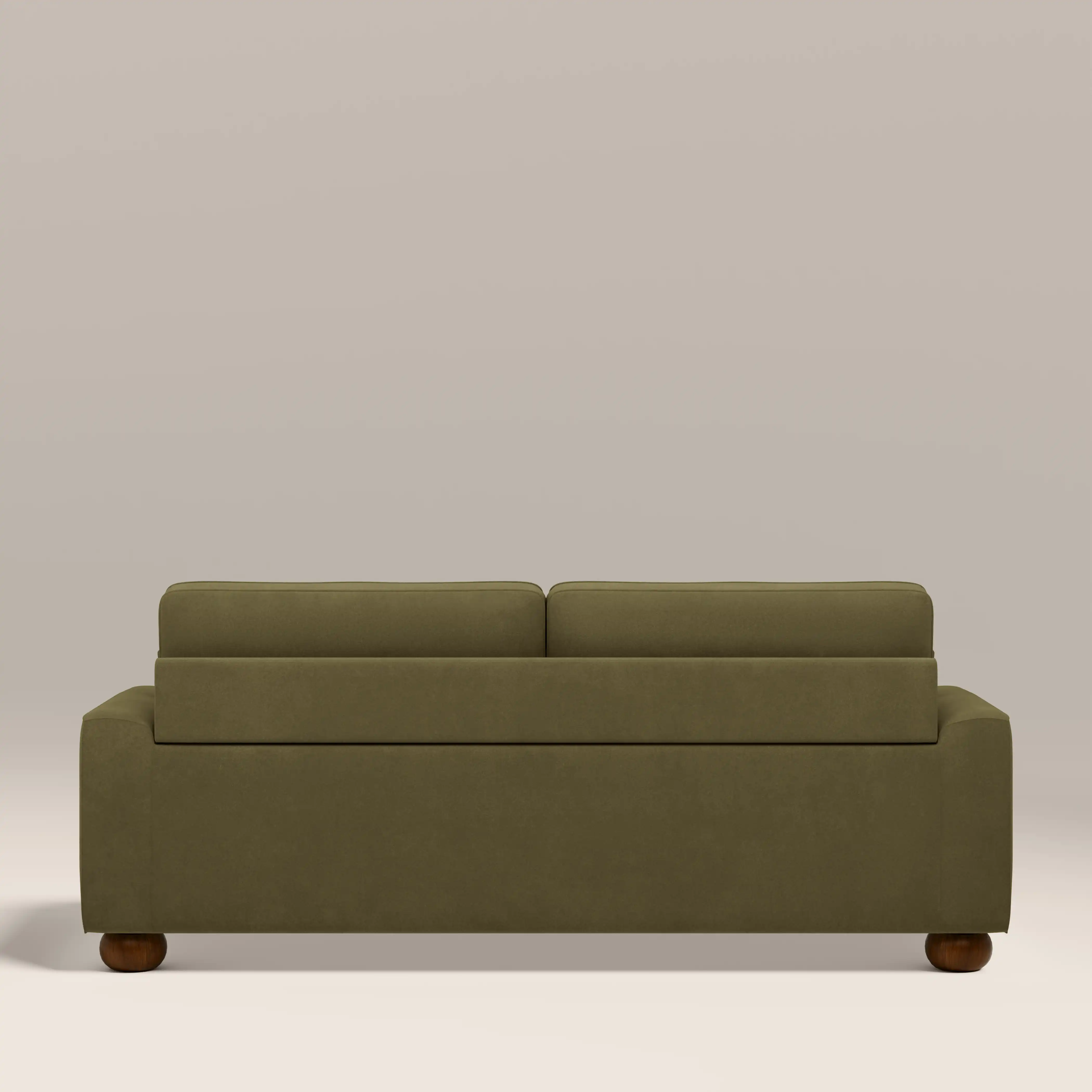 Nola 3 Seater Sofa | Moss Green Sustainable Mohair Velvet - Image 6
