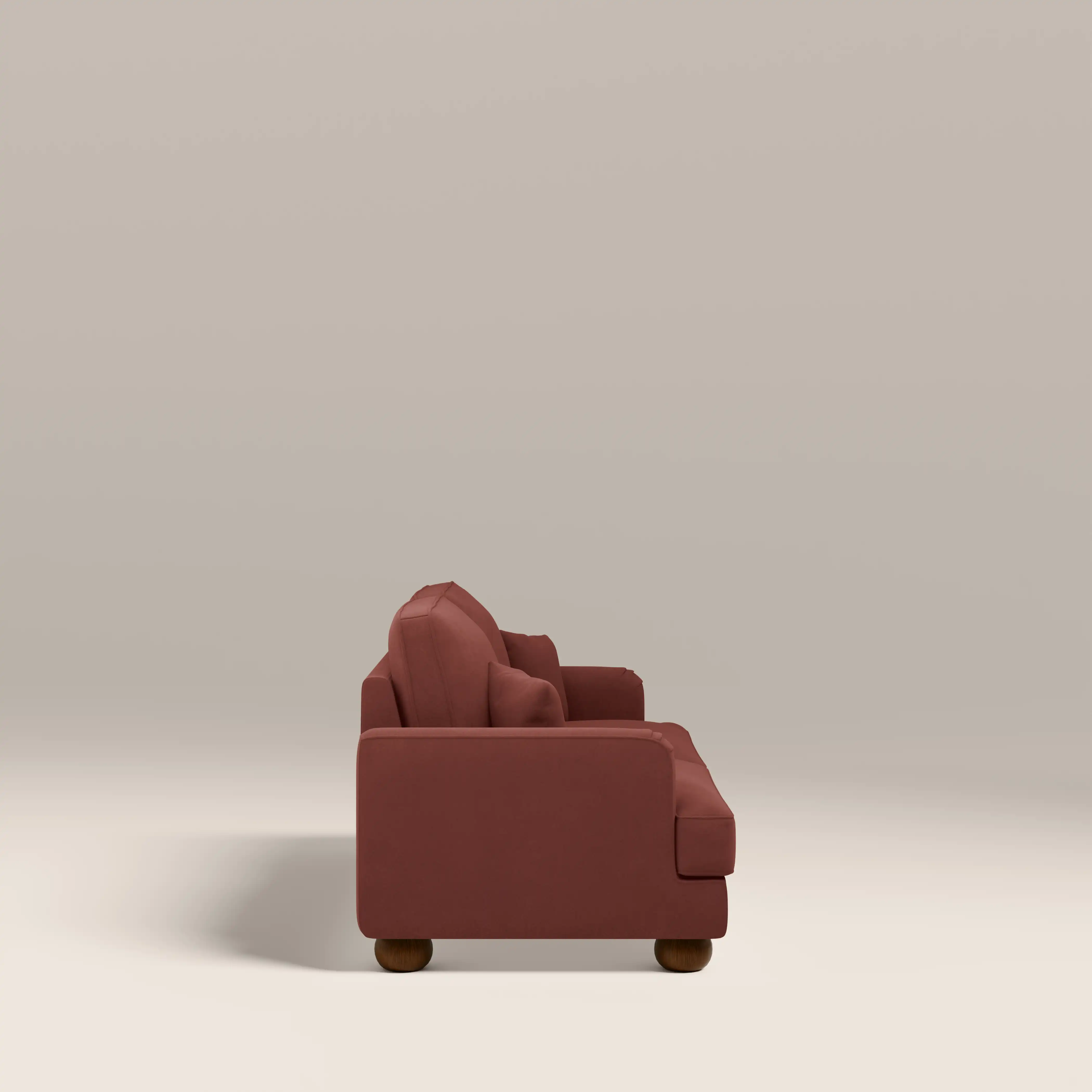 Nola 3 Seater Sofa | Rust Red Sustainable Velvet - Image 4