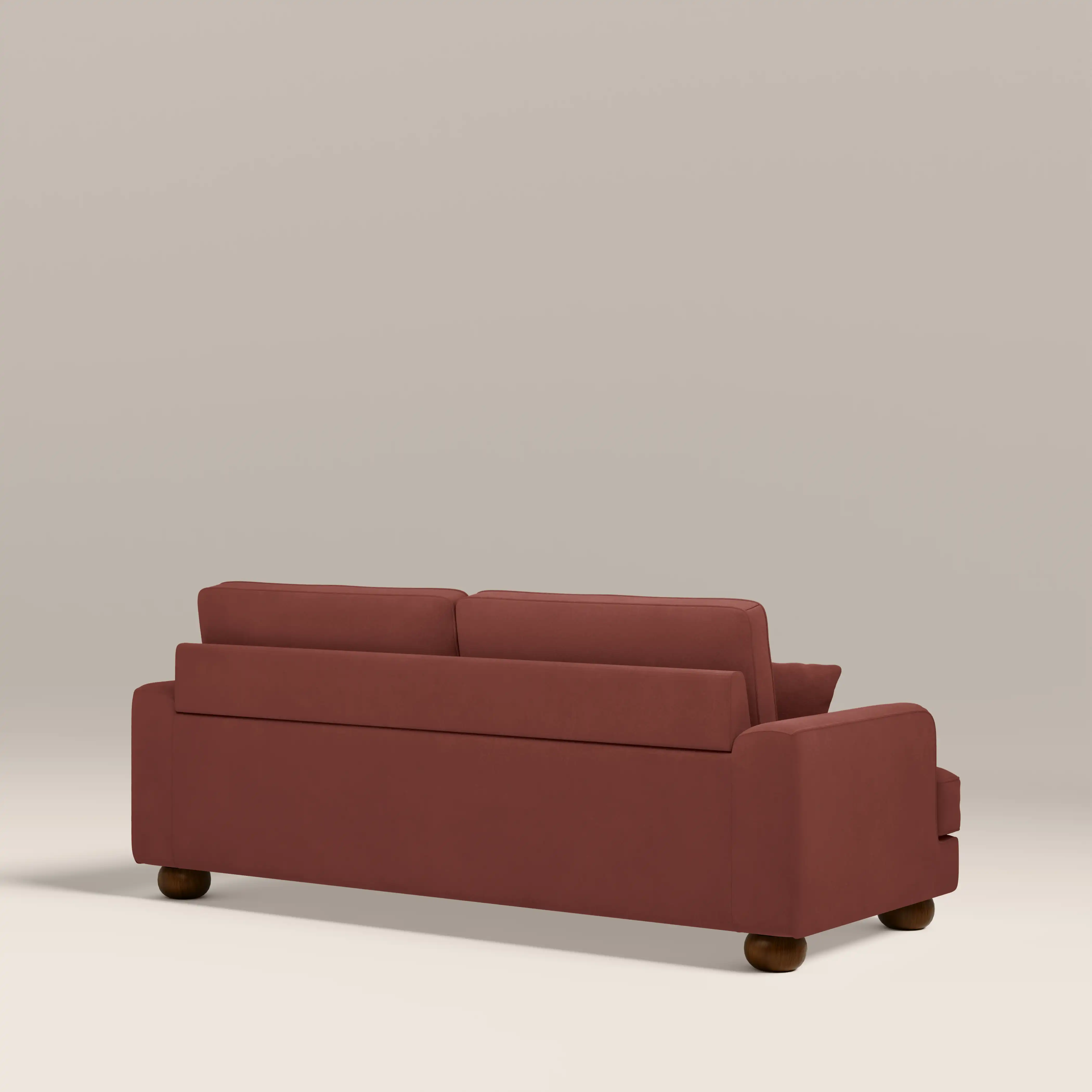 Nola 3 Seater Sofa | Rust Red Sustainable Velvet - Image 5
