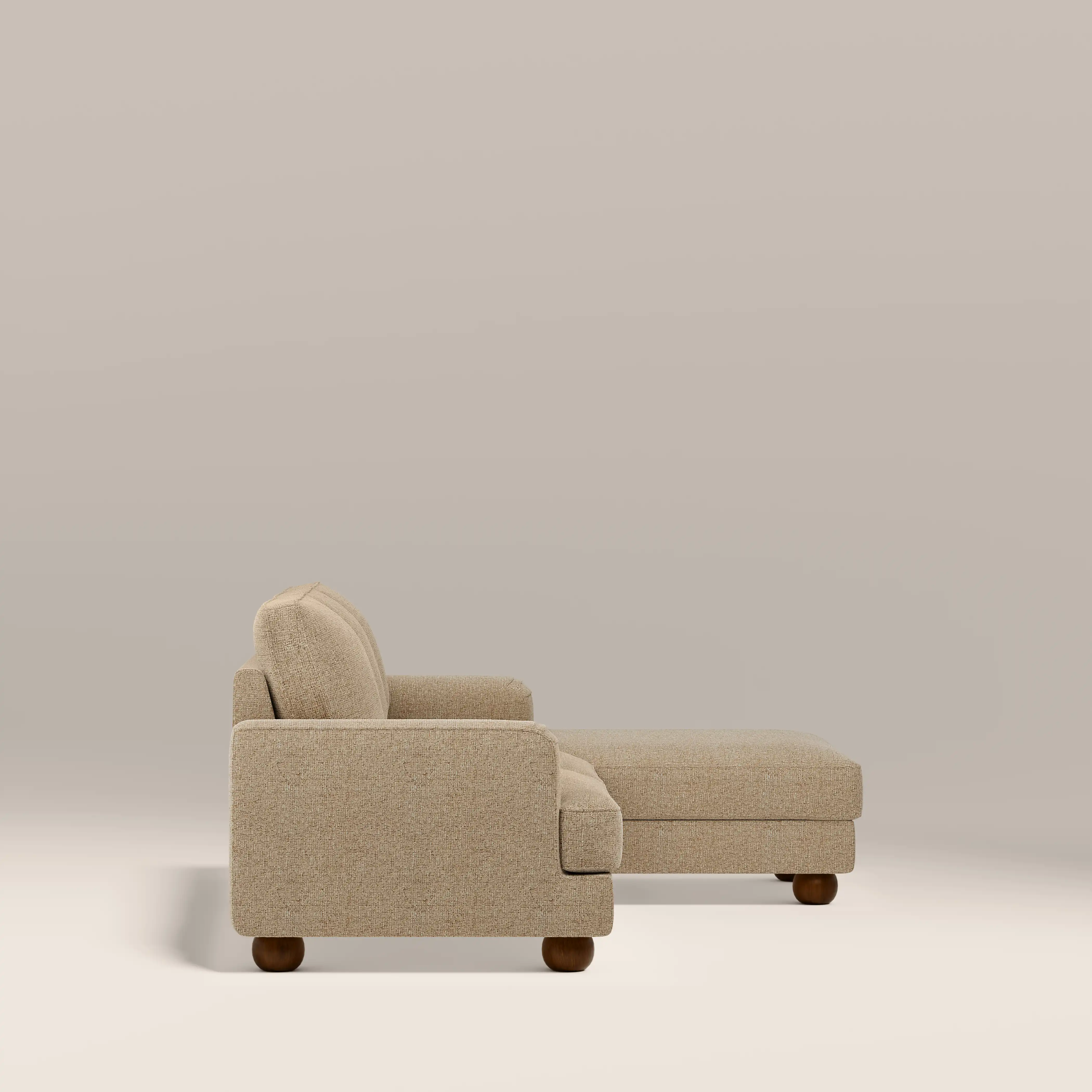 Nola Right Hand Chaise Sofa | Speckled Latte Boucle - Image 4