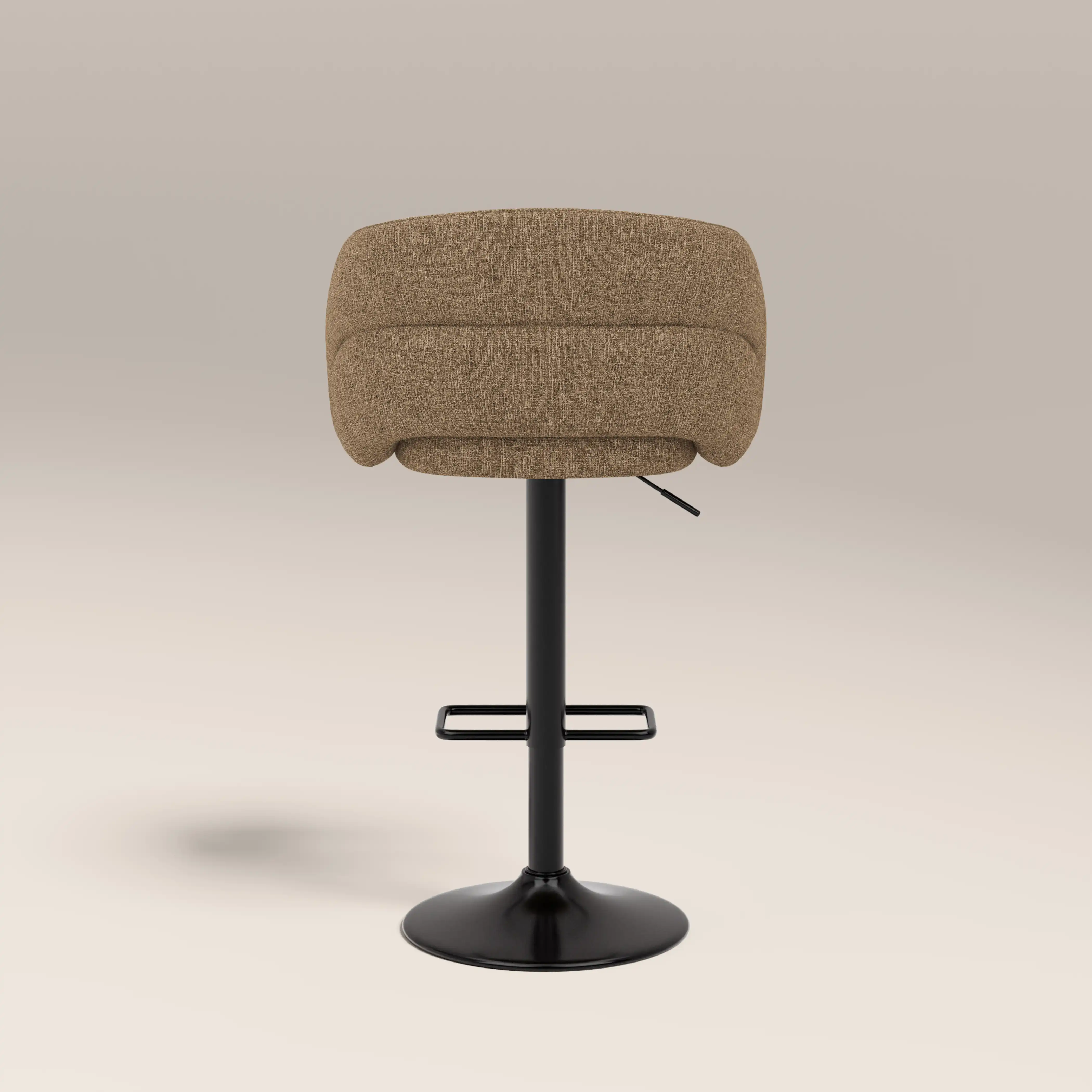 Odette Adjustable Stool | Speckled Cappuccino Boucle & Black - Image 6