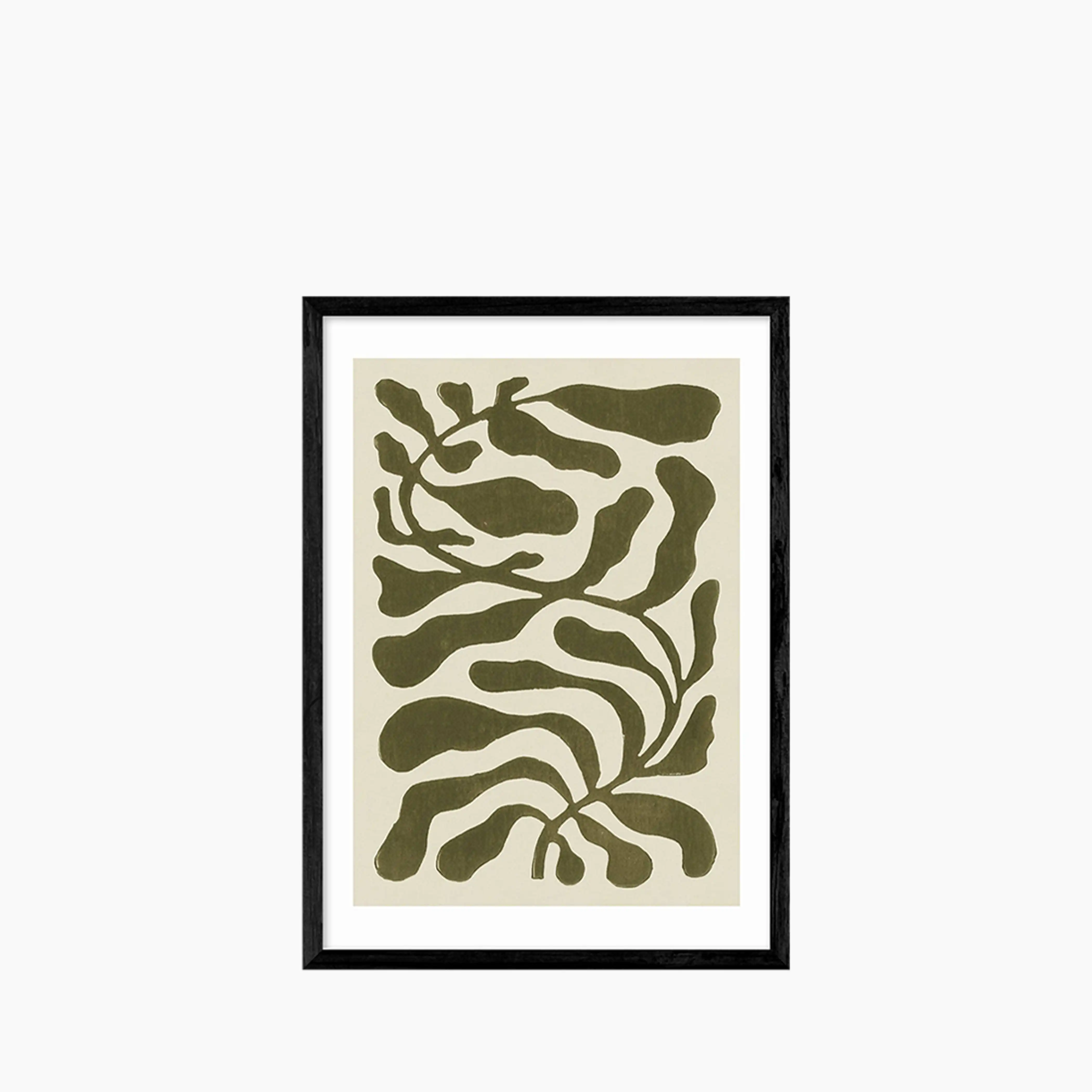 Olive Leaves On Taupe Graphic Print - Image 3