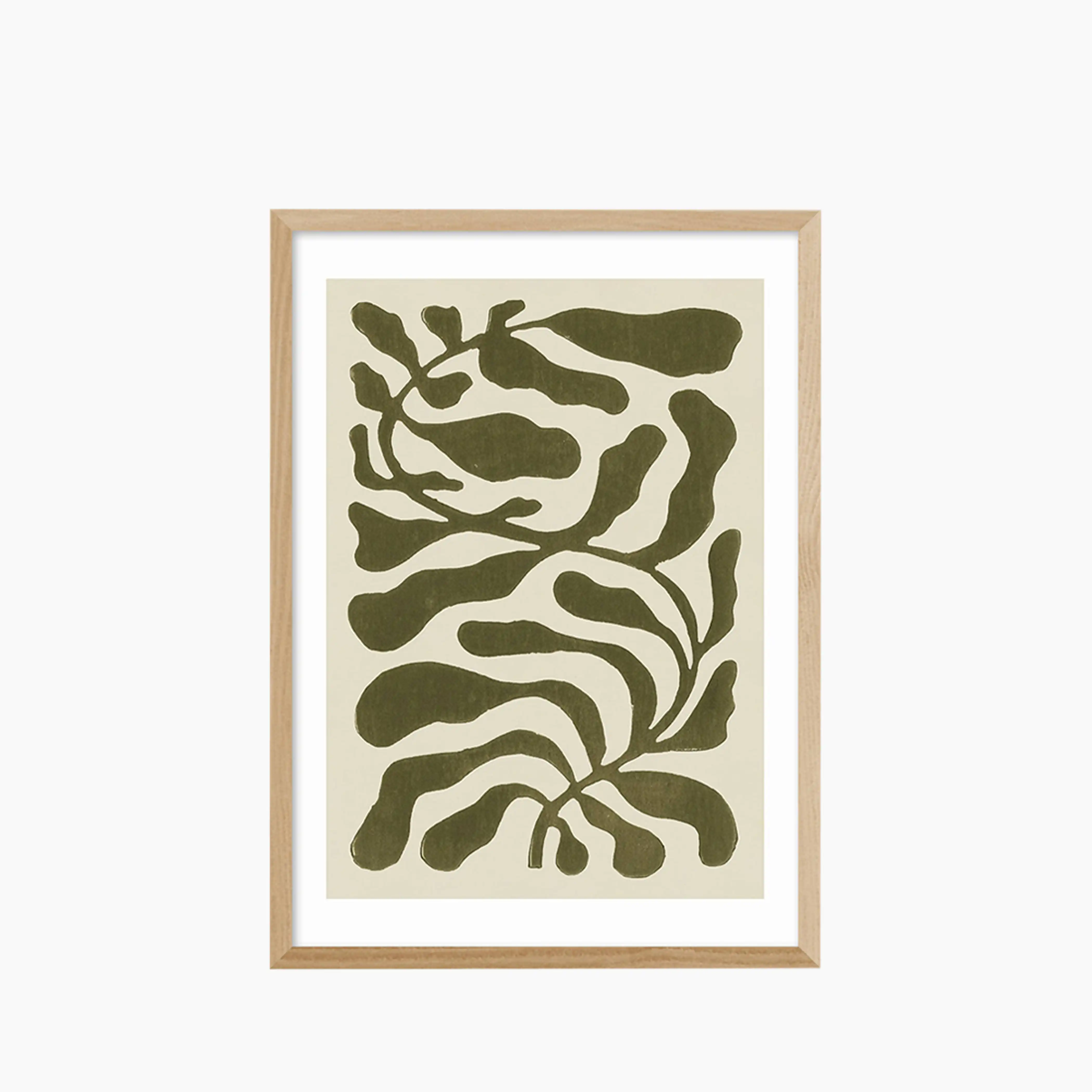 Olive Leaves On Taupe Graphic Print - Image 5