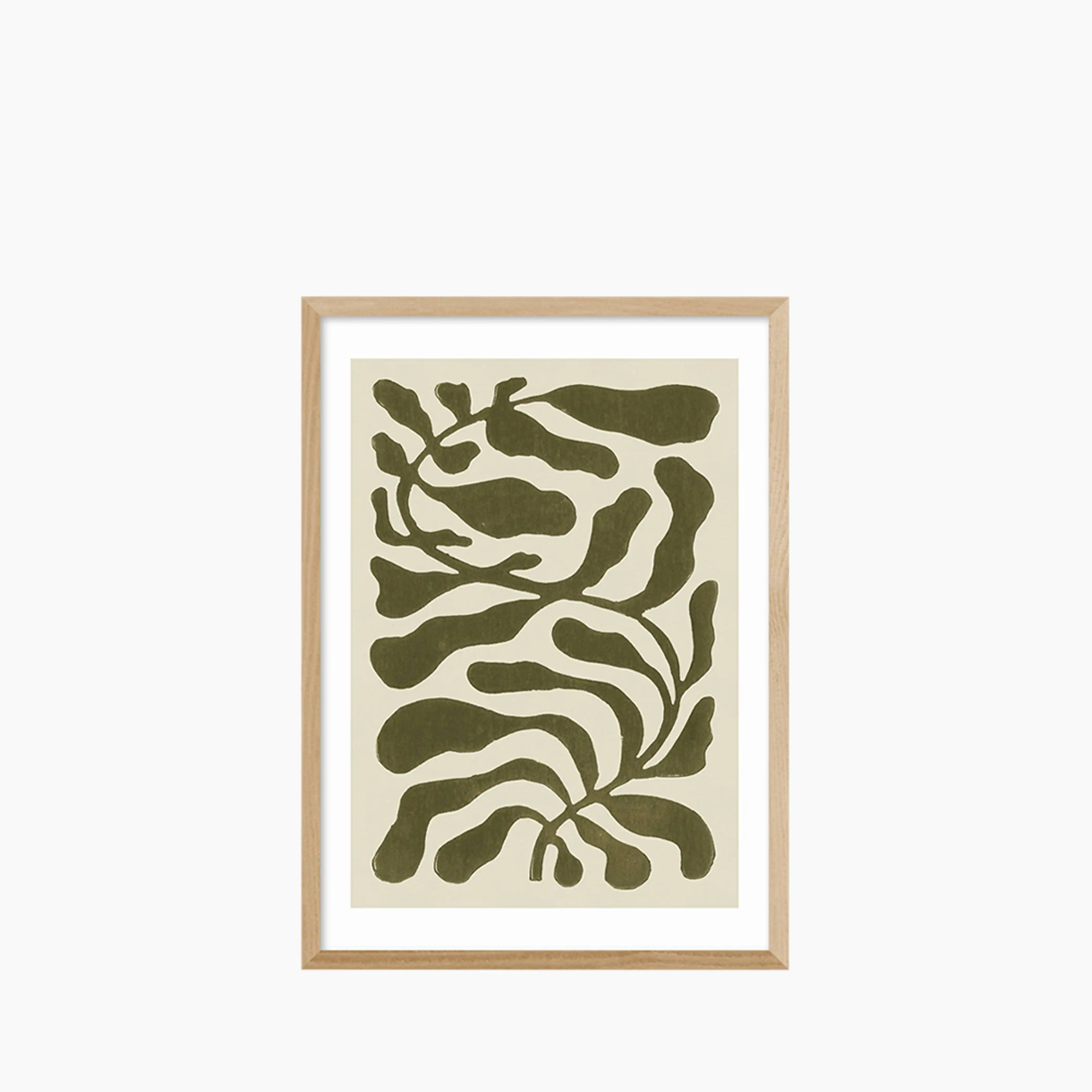 Olive Leaves On Taupe Graphic Print - Image 6