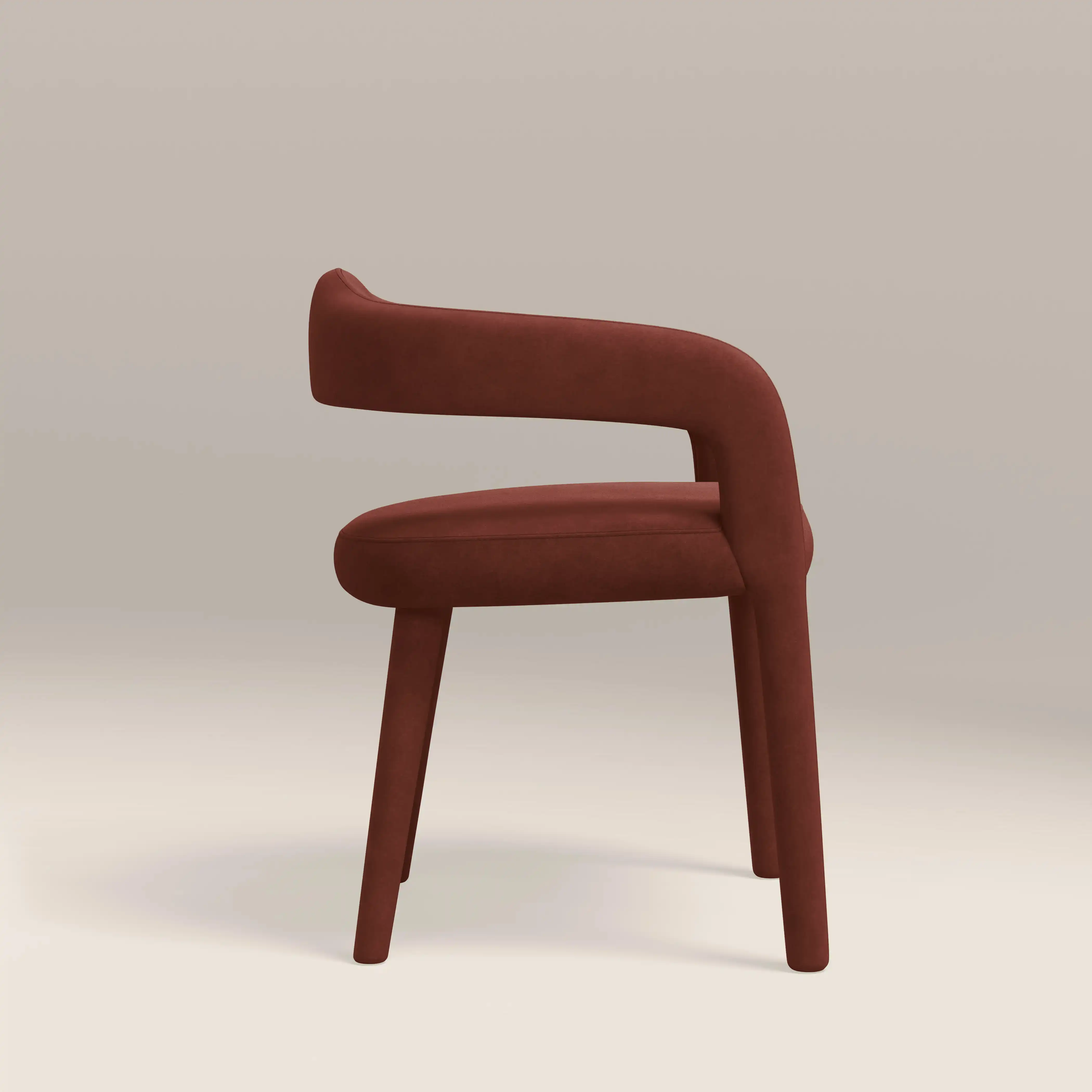 Ophelia Carver Dining Chair | Rust Red Sustainable Velvet - Image 5