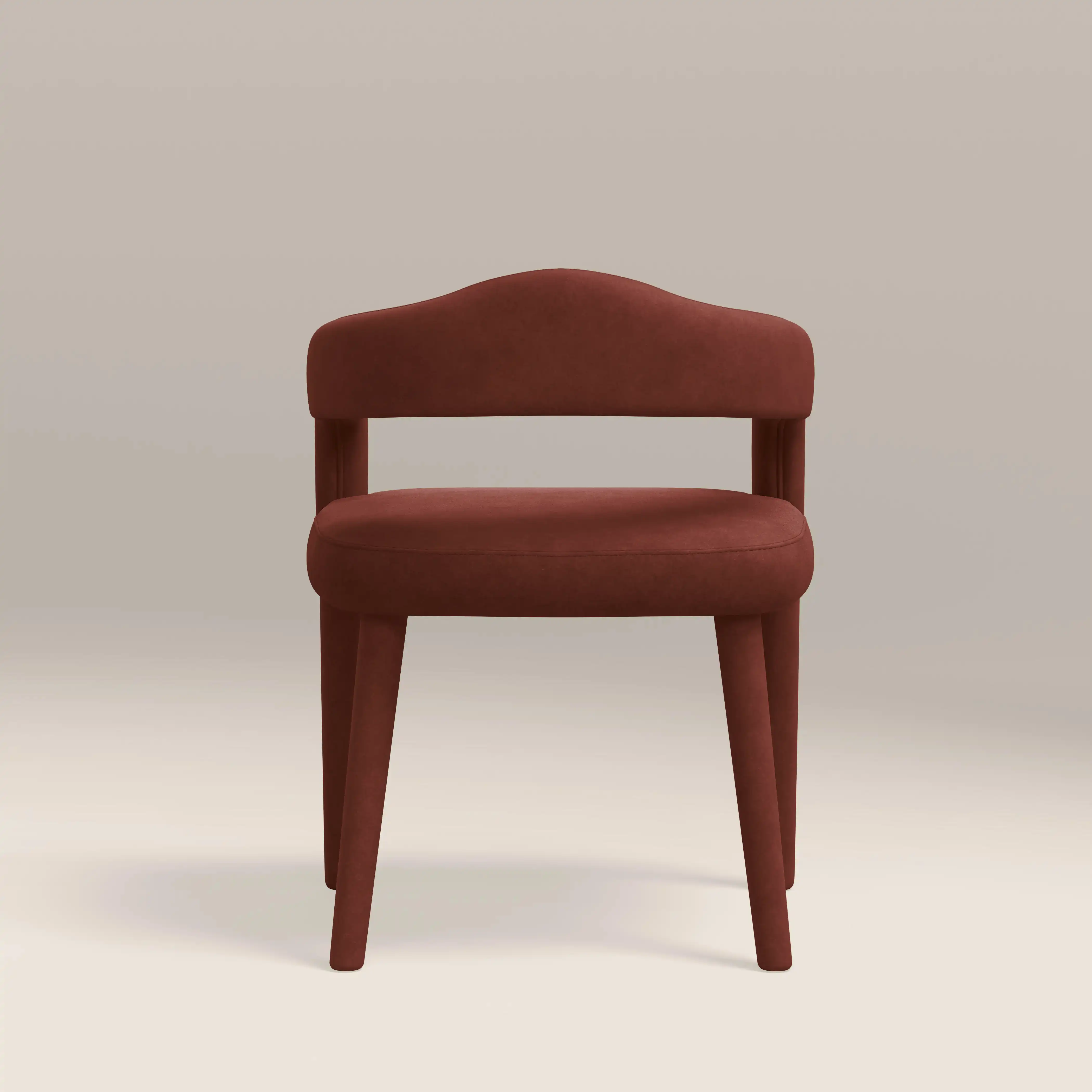 Ophelia Carver Dining Chair | Rust Red Sustainable Velvet - Image 7