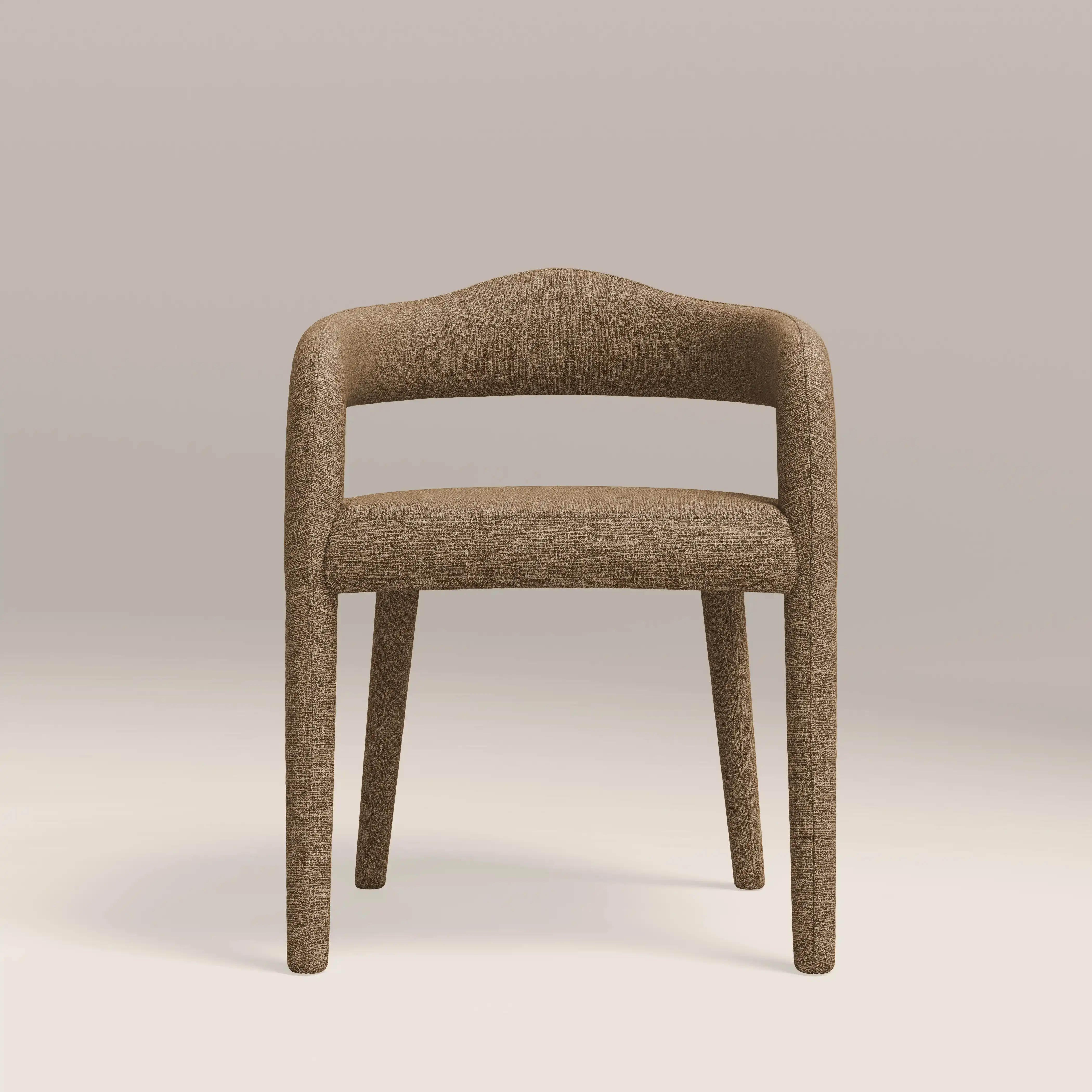 Ophelia Carver Dining Chair | Speckled Cappuccino Boucle - Image 2