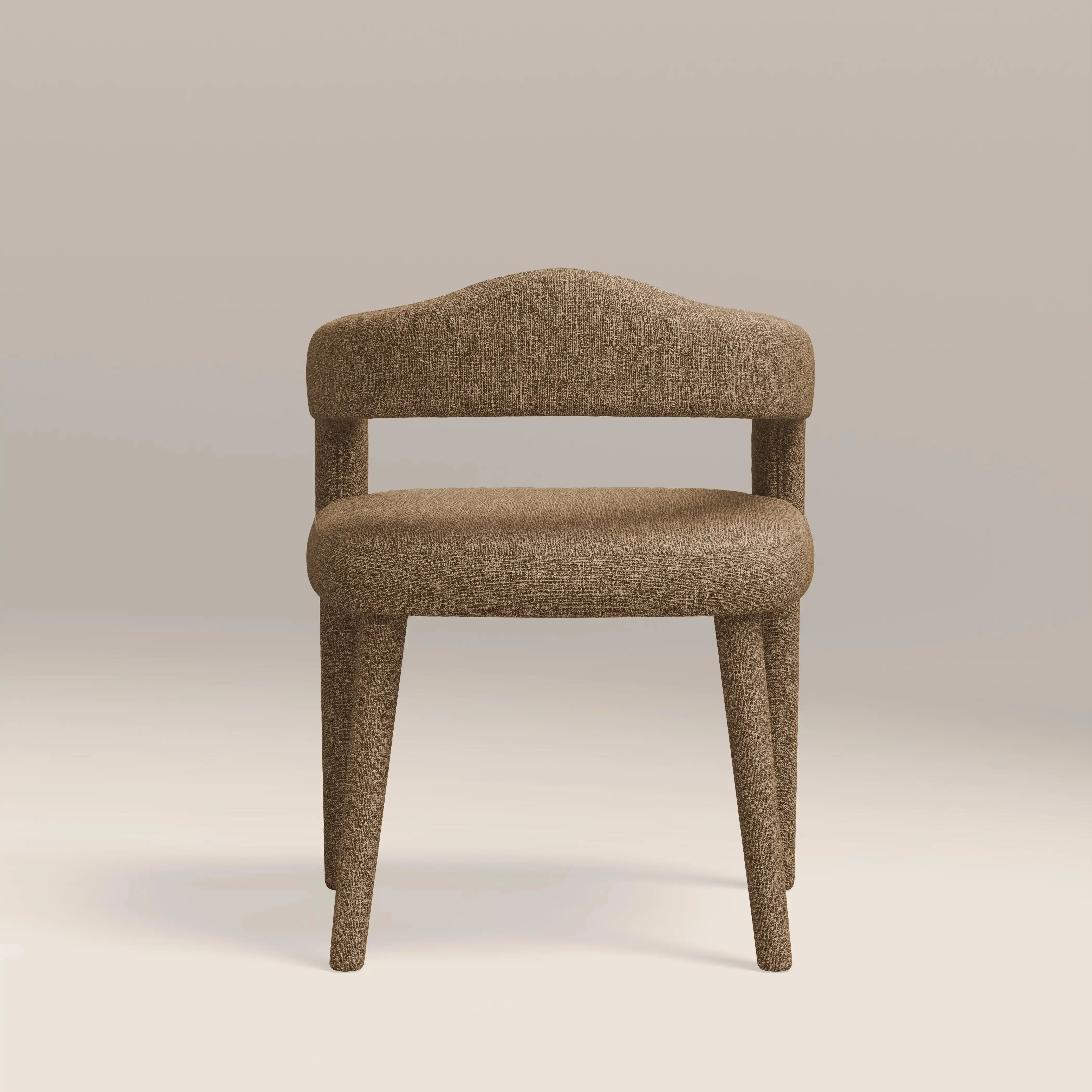 Ophelia Carver Dining Chair | Speckled Cappuccino Boucle - Image 6