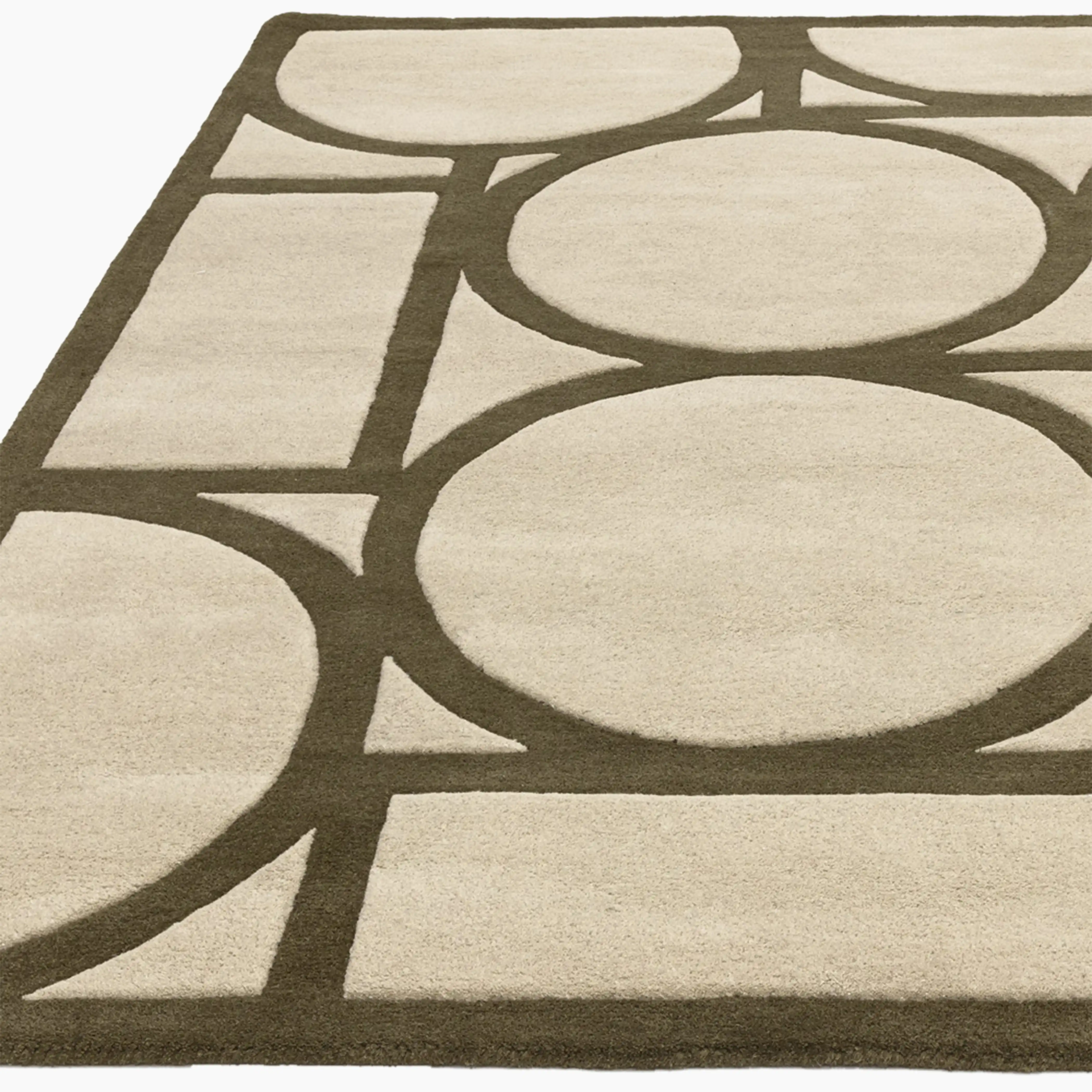 Orson Hand Tufted Rug | Khaki Green & Taupe - Image 2