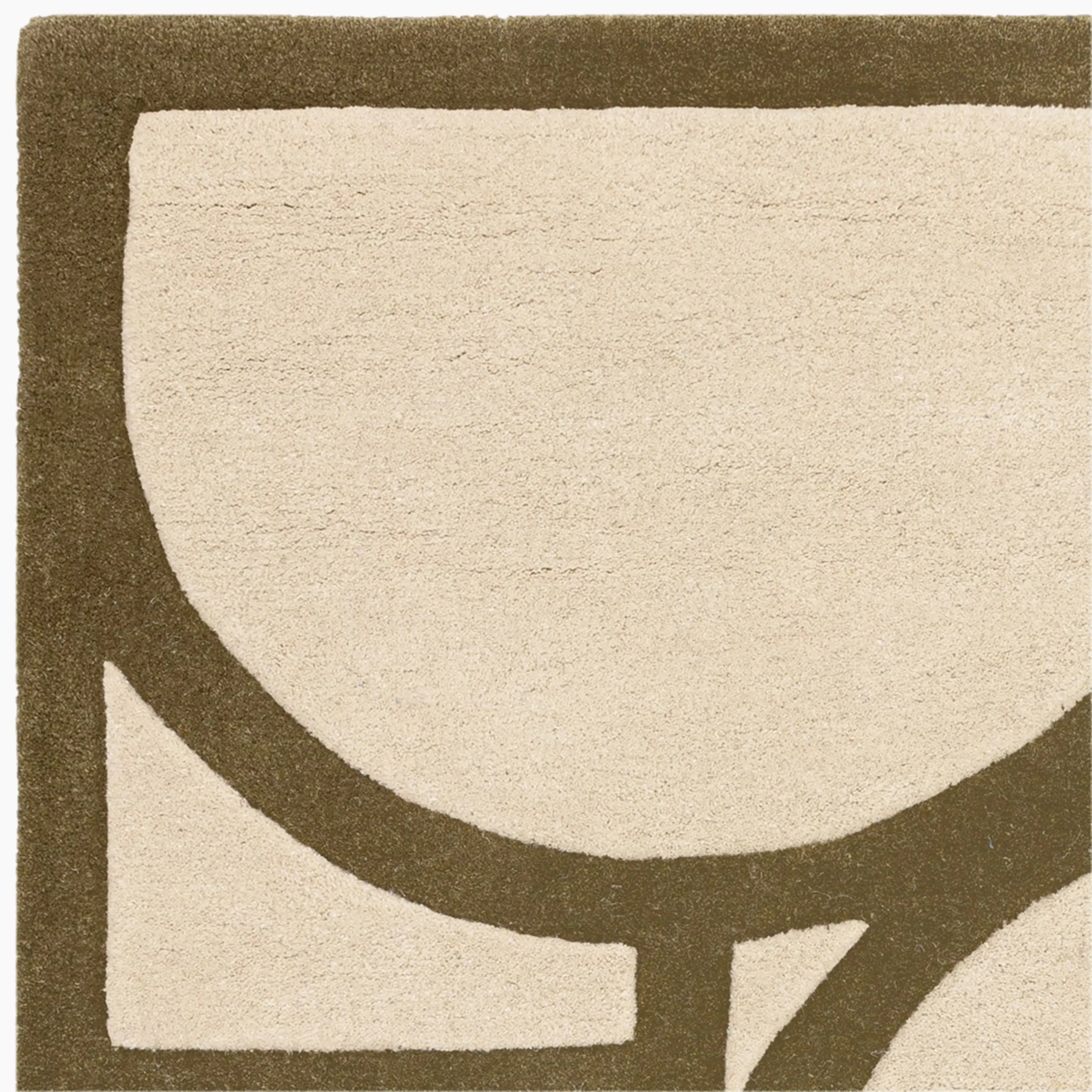 Orson Hand Tufted Rug | Khaki Green & Taupe - Image 3