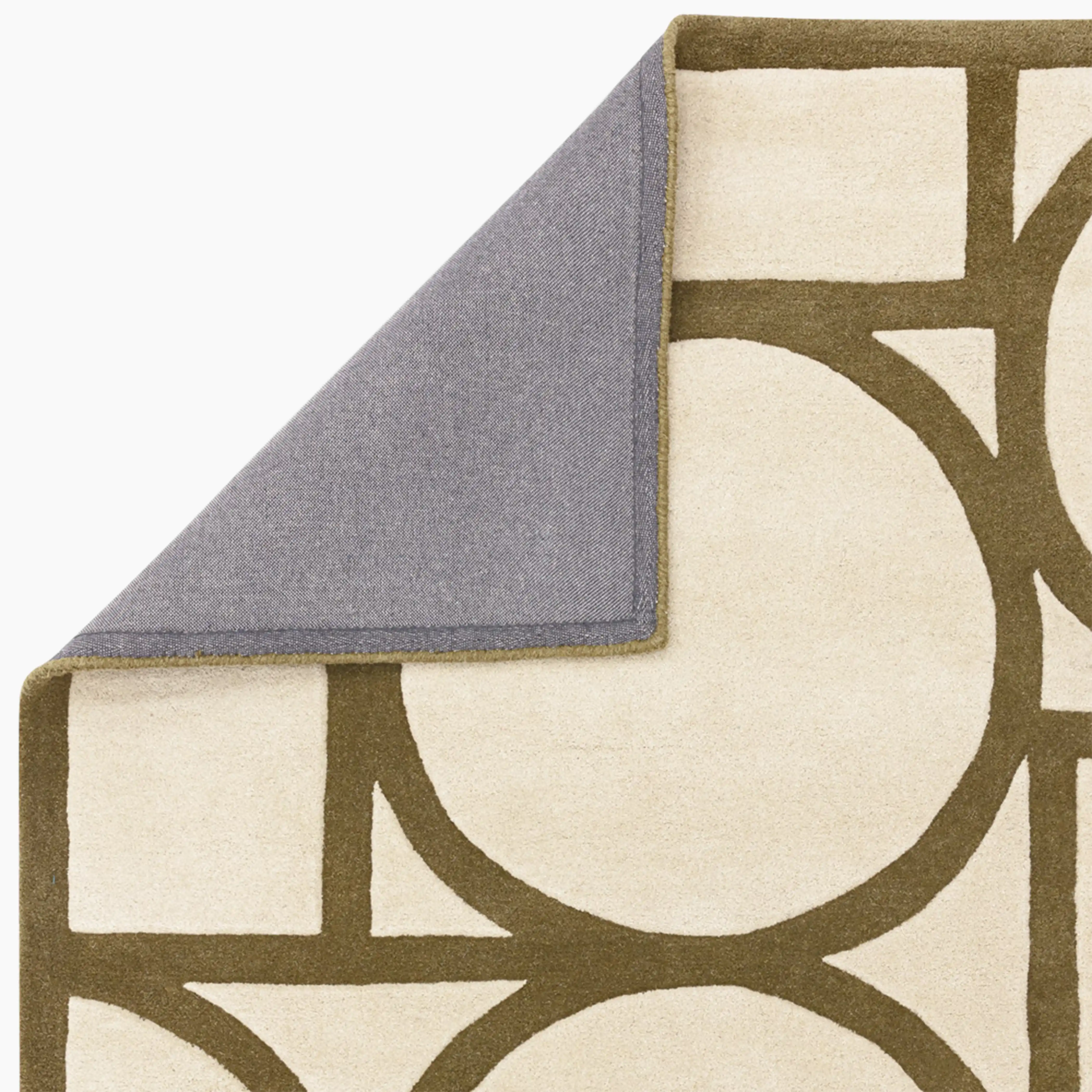 Orson Hand Tufted Rug | Khaki Green & Taupe - Image 4