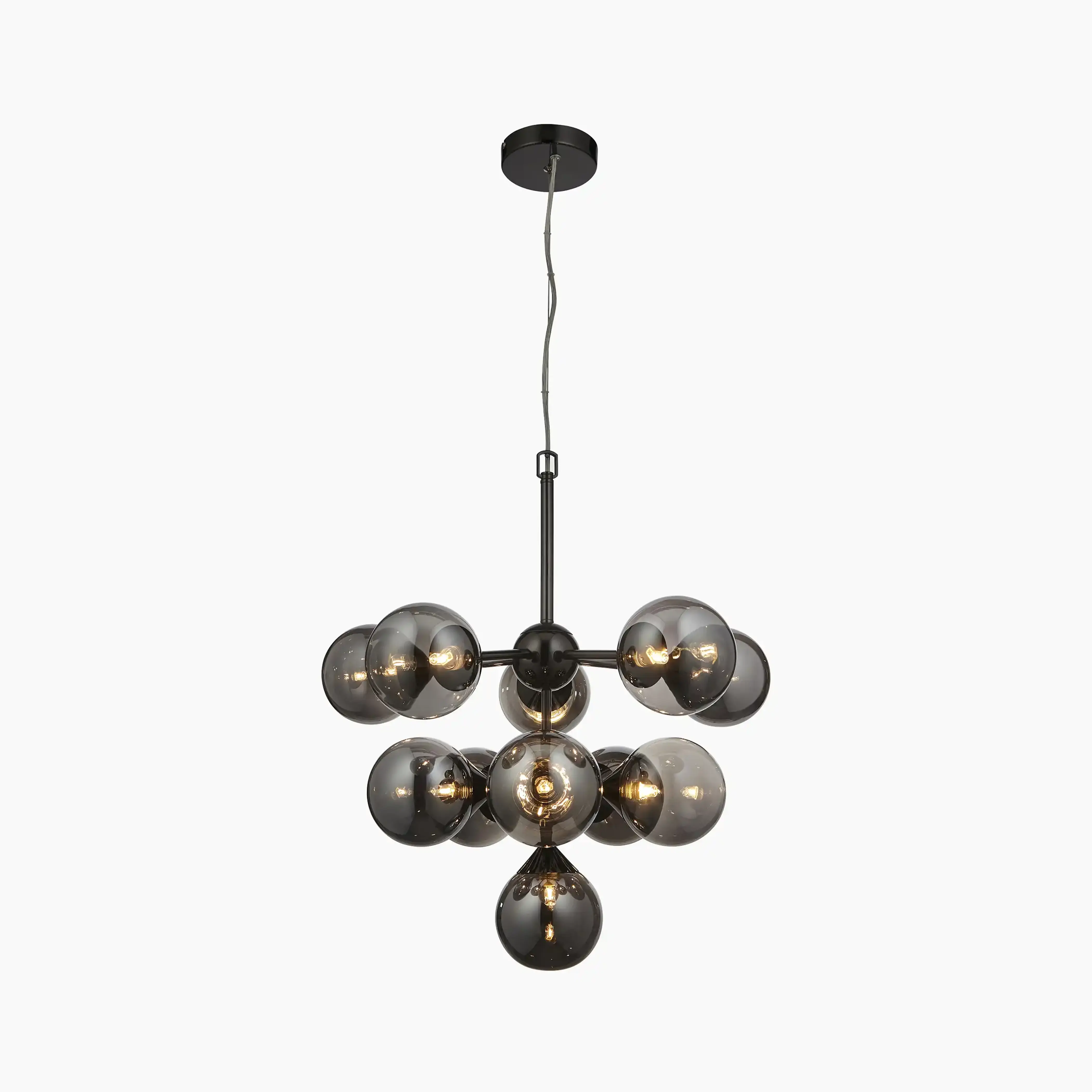 Oscar 11 Light Pendant Light | Black - Image 9