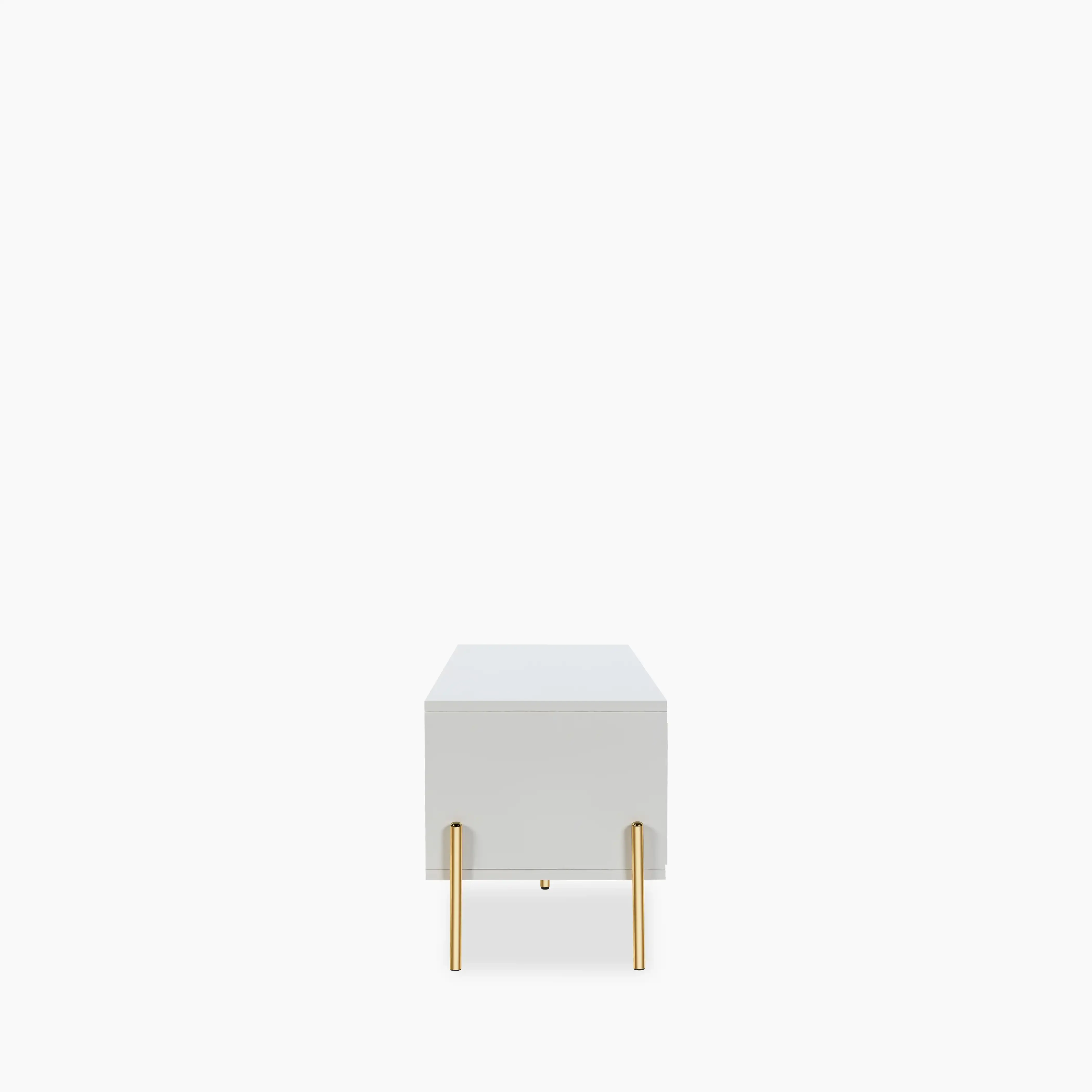 Oslo Wooden TV Stand | Grey & Brass - Image 3