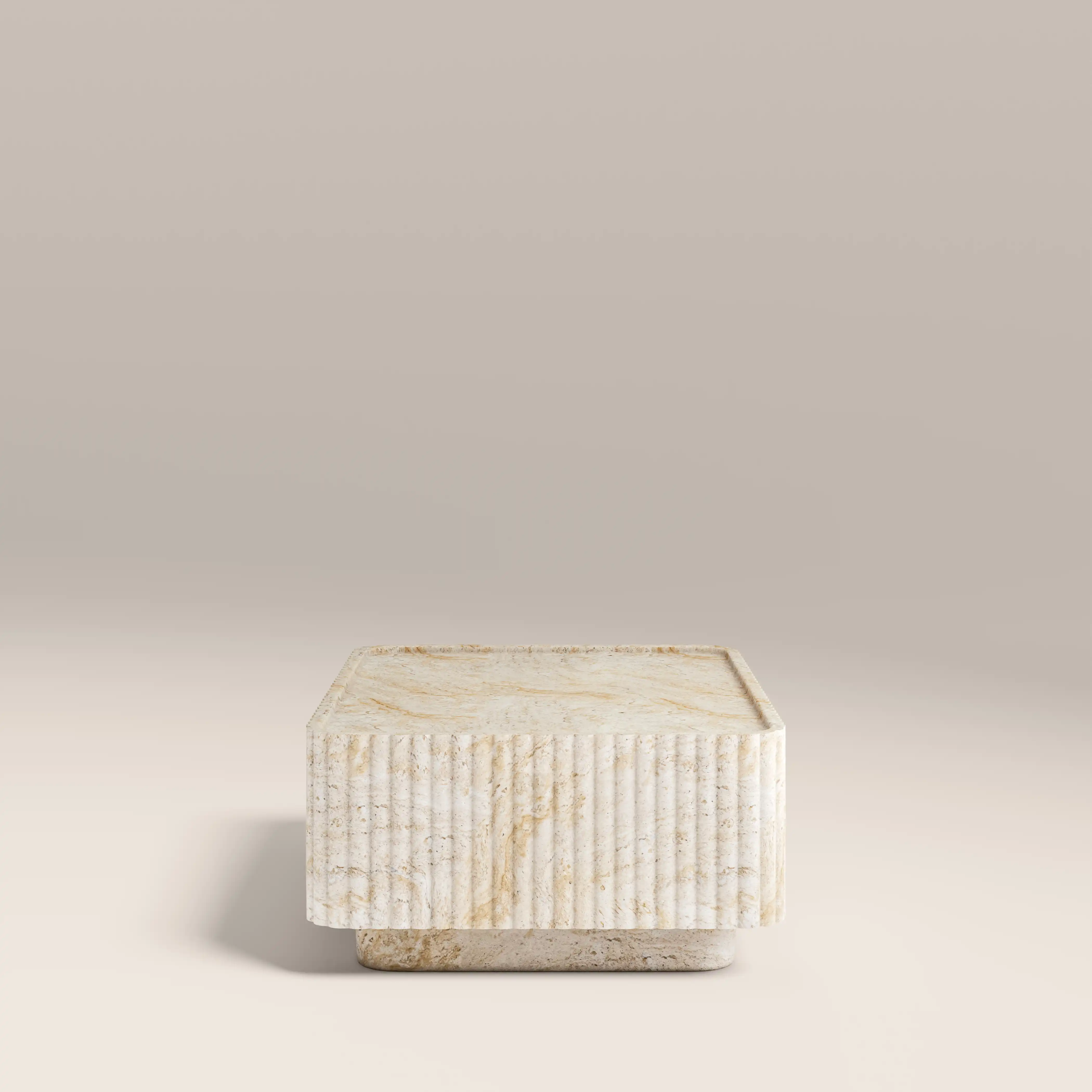 Osmond Rectangular Coffee Table | Natural Travertine Effect - Image 4