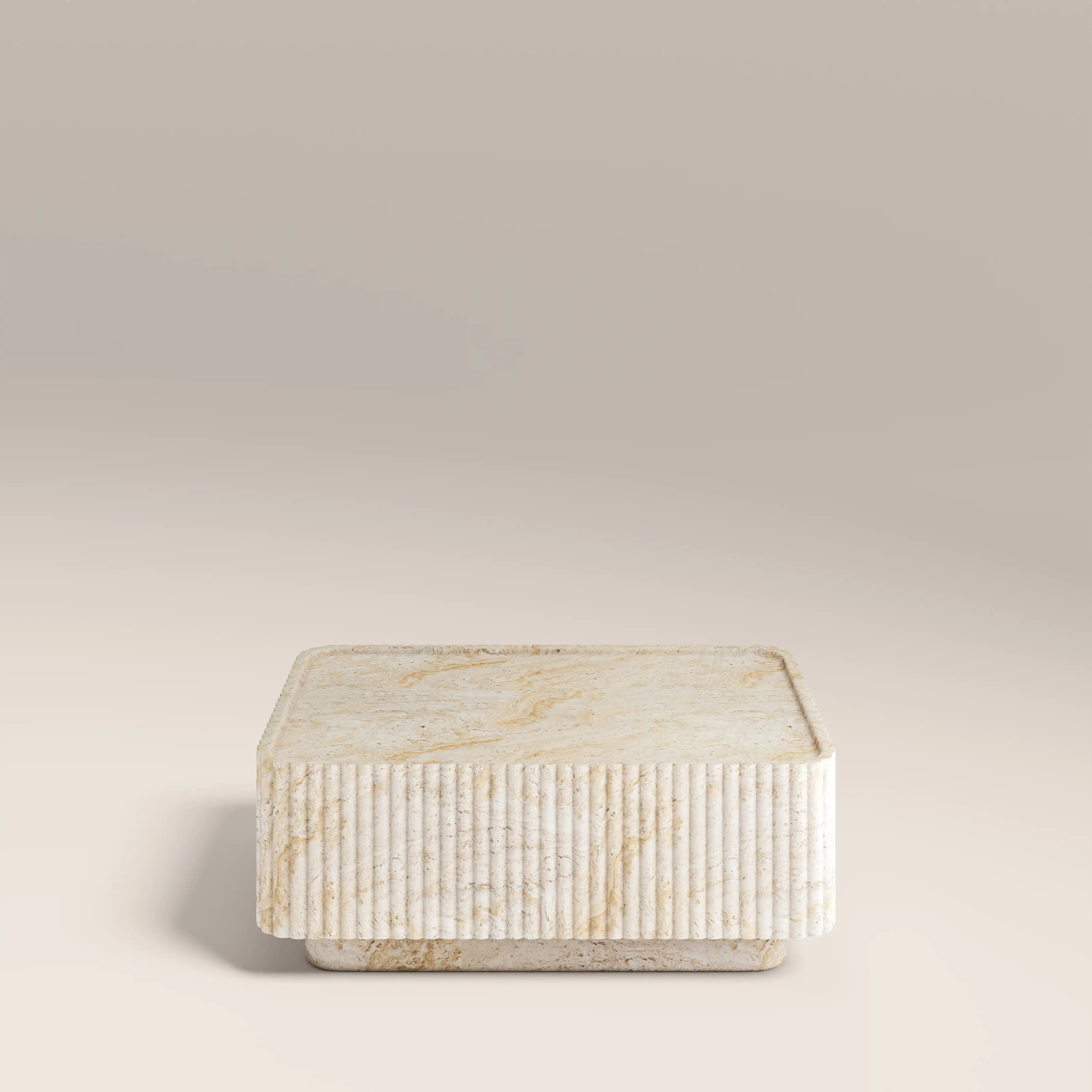 Osmond Rectangular Coffee Table | Natural Travertine Effect - Image 6