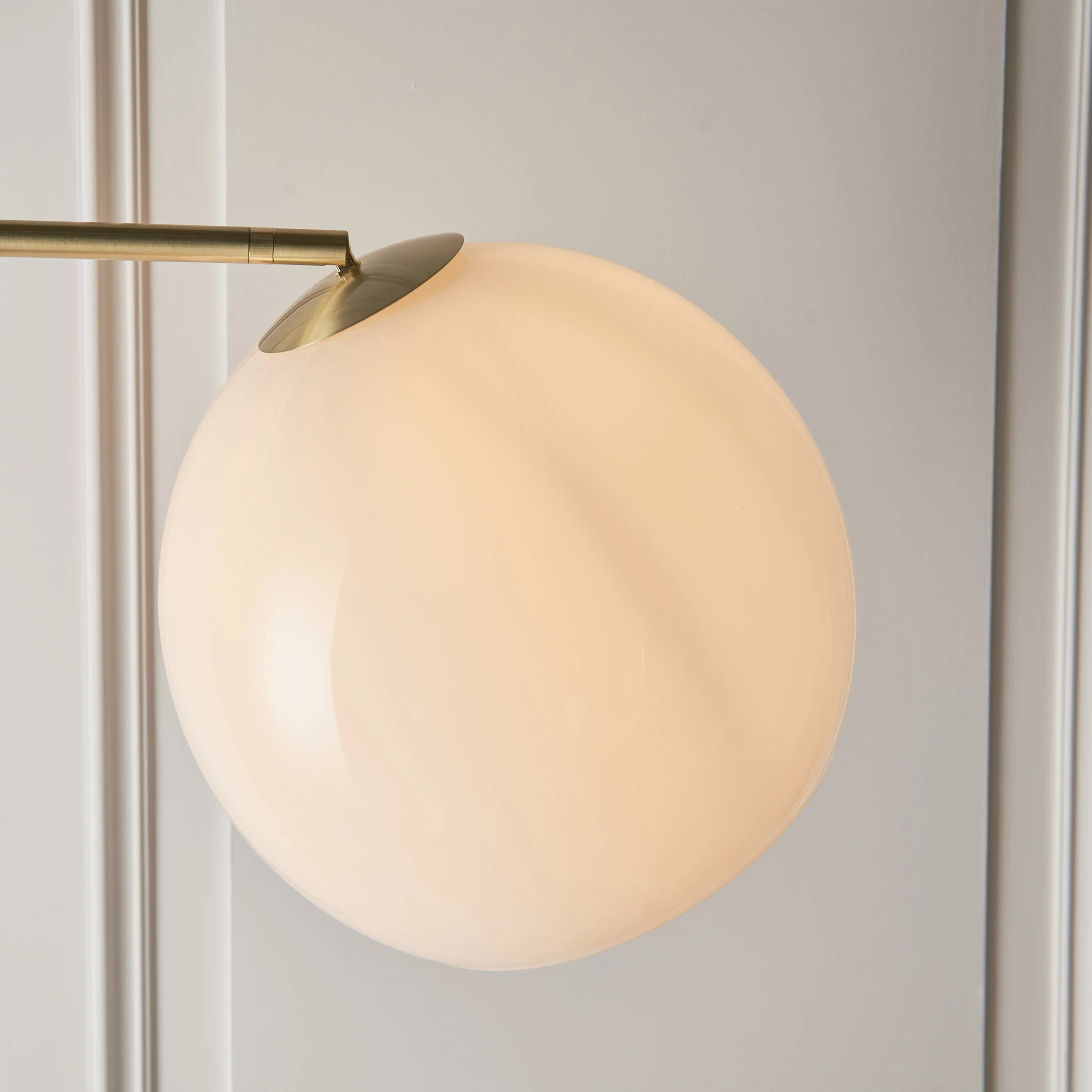 Otto Arched Floor Lamp | Opal & White - Image 7