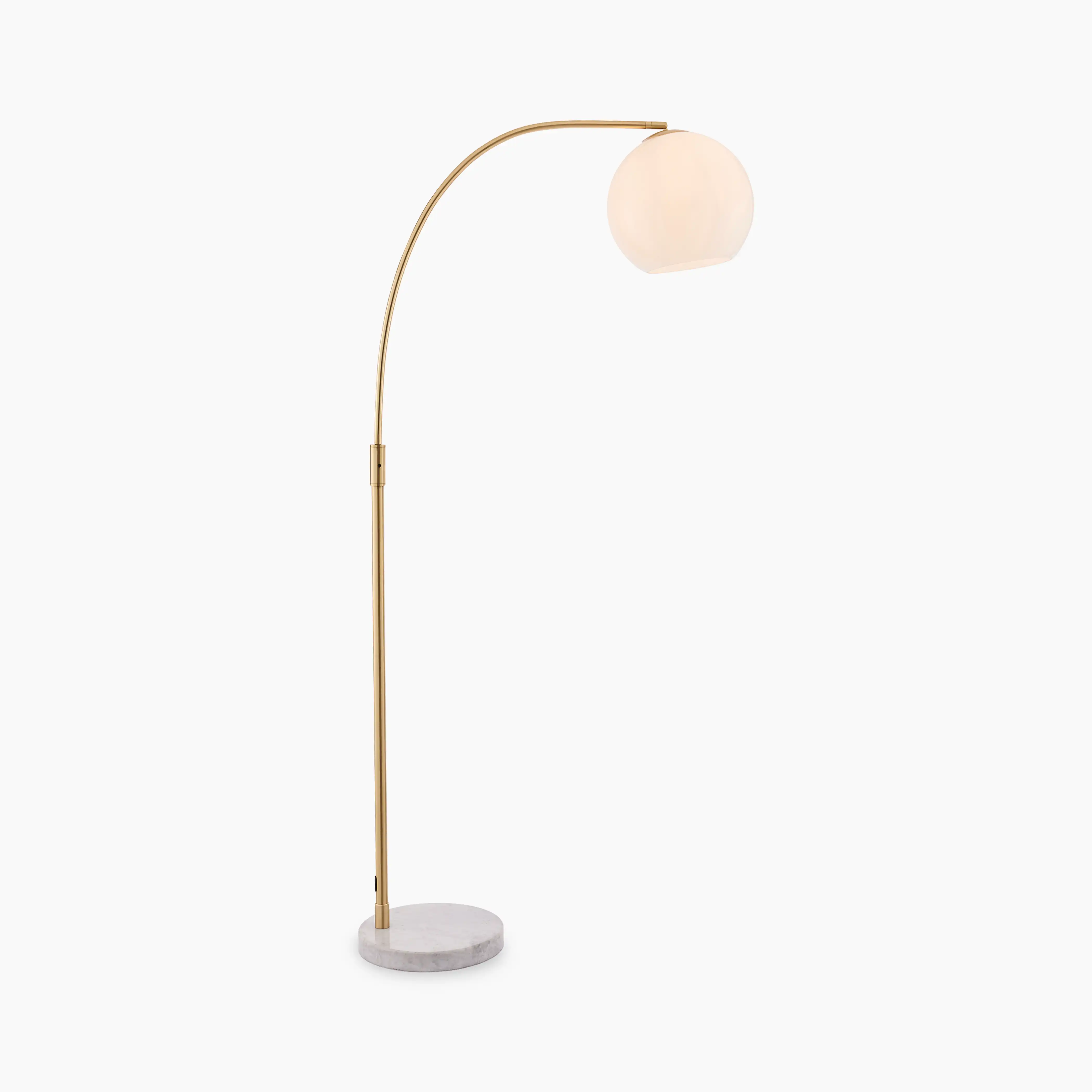 Otto Arched Floor Lamp | Opal & White - Image 8