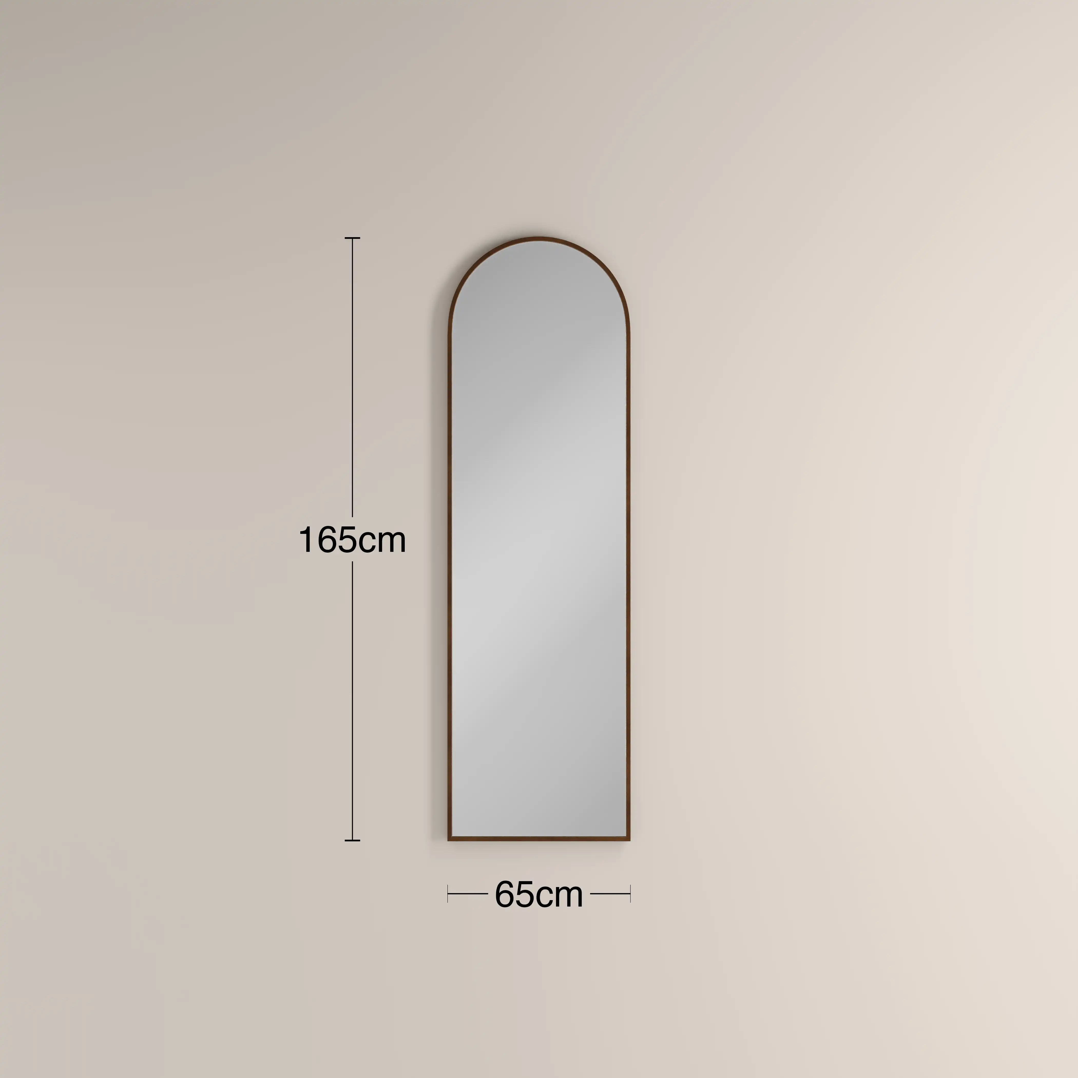 Oxleigh Arch Full Length Mirror, 165 x 50 cm | Walnut - Image 3