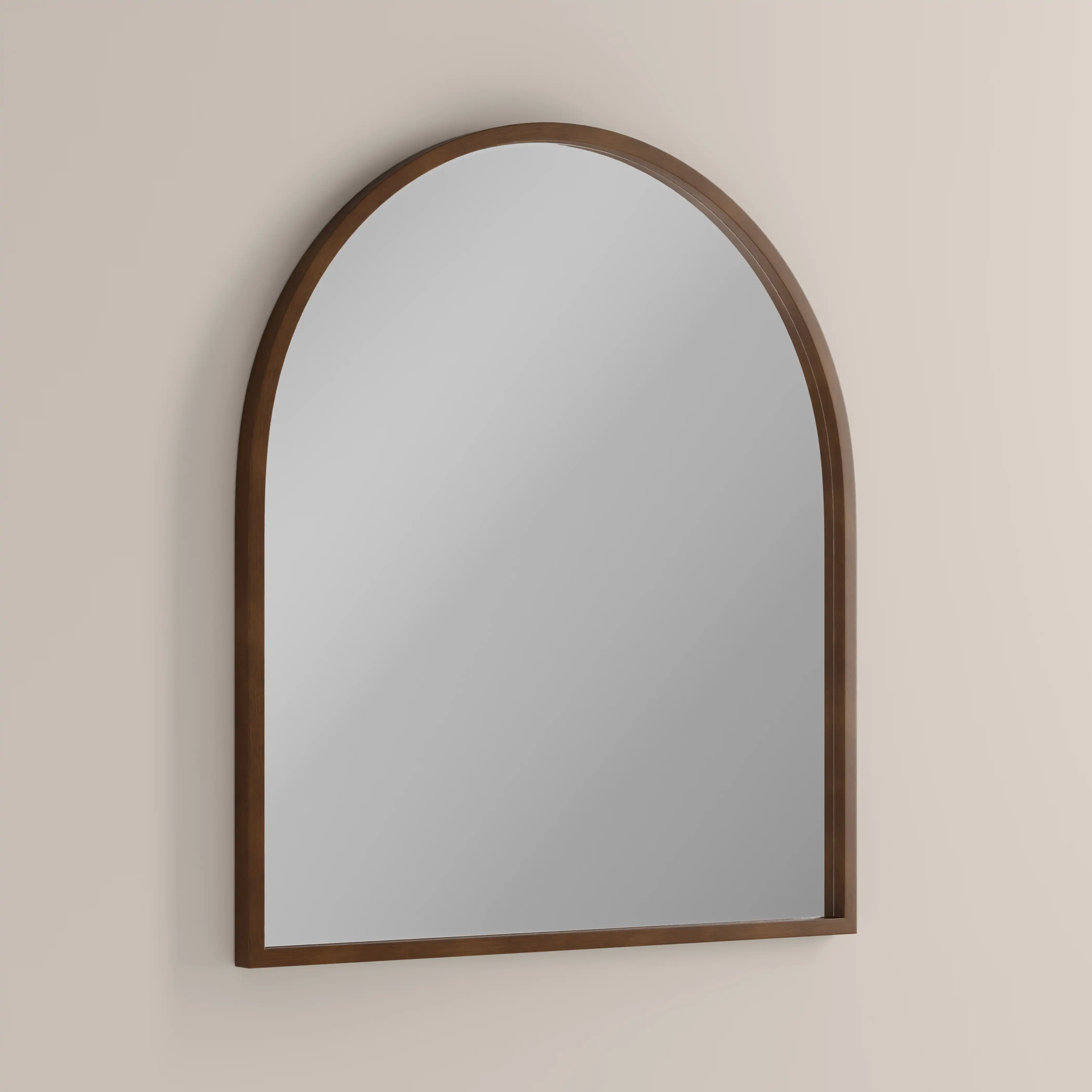 Oxleigh Arch Wall Mirror,  90 x 80 cm| Walnut - Image 2