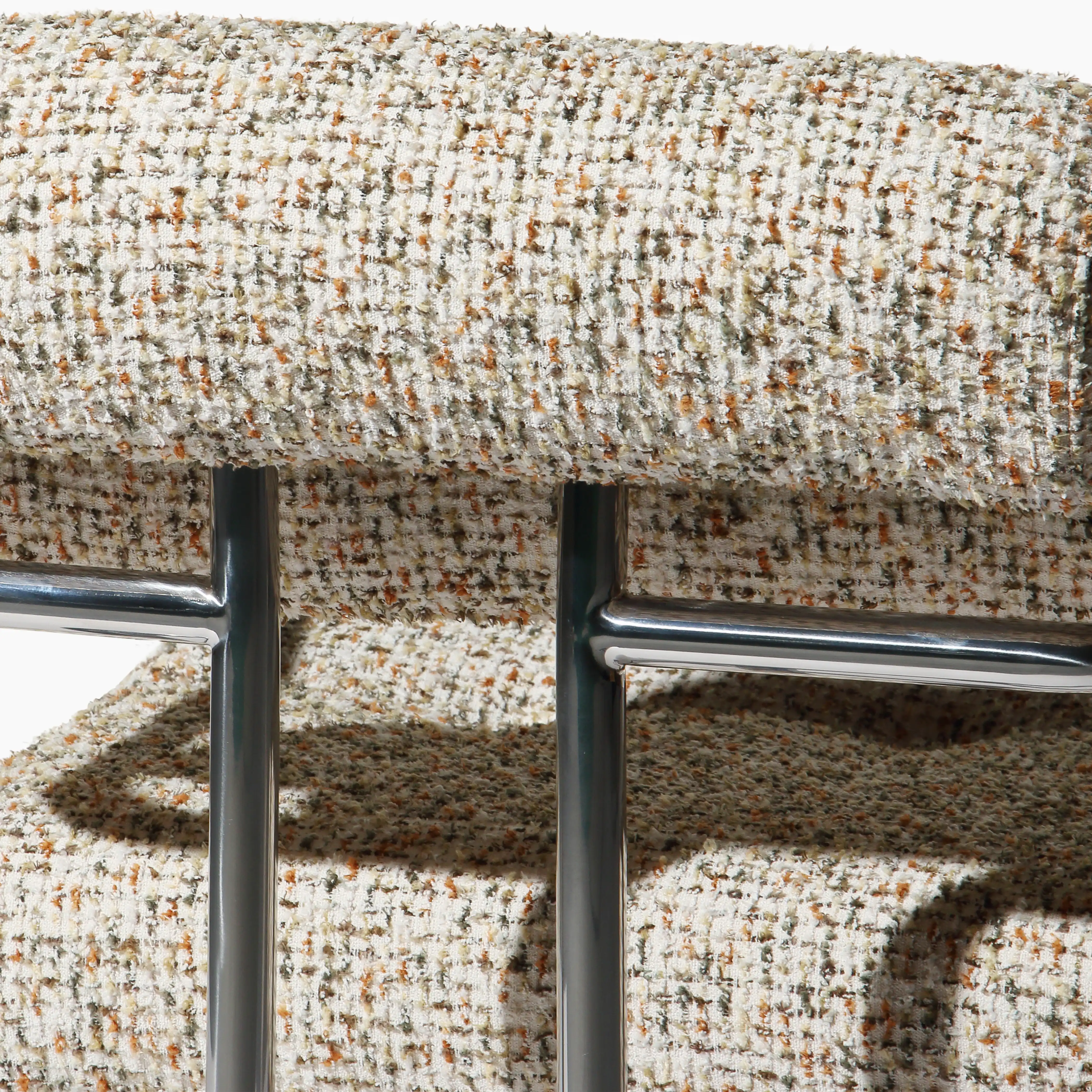 Paddington Accent Chair | Speckled Nougat Boucle & Chrome - Image 6