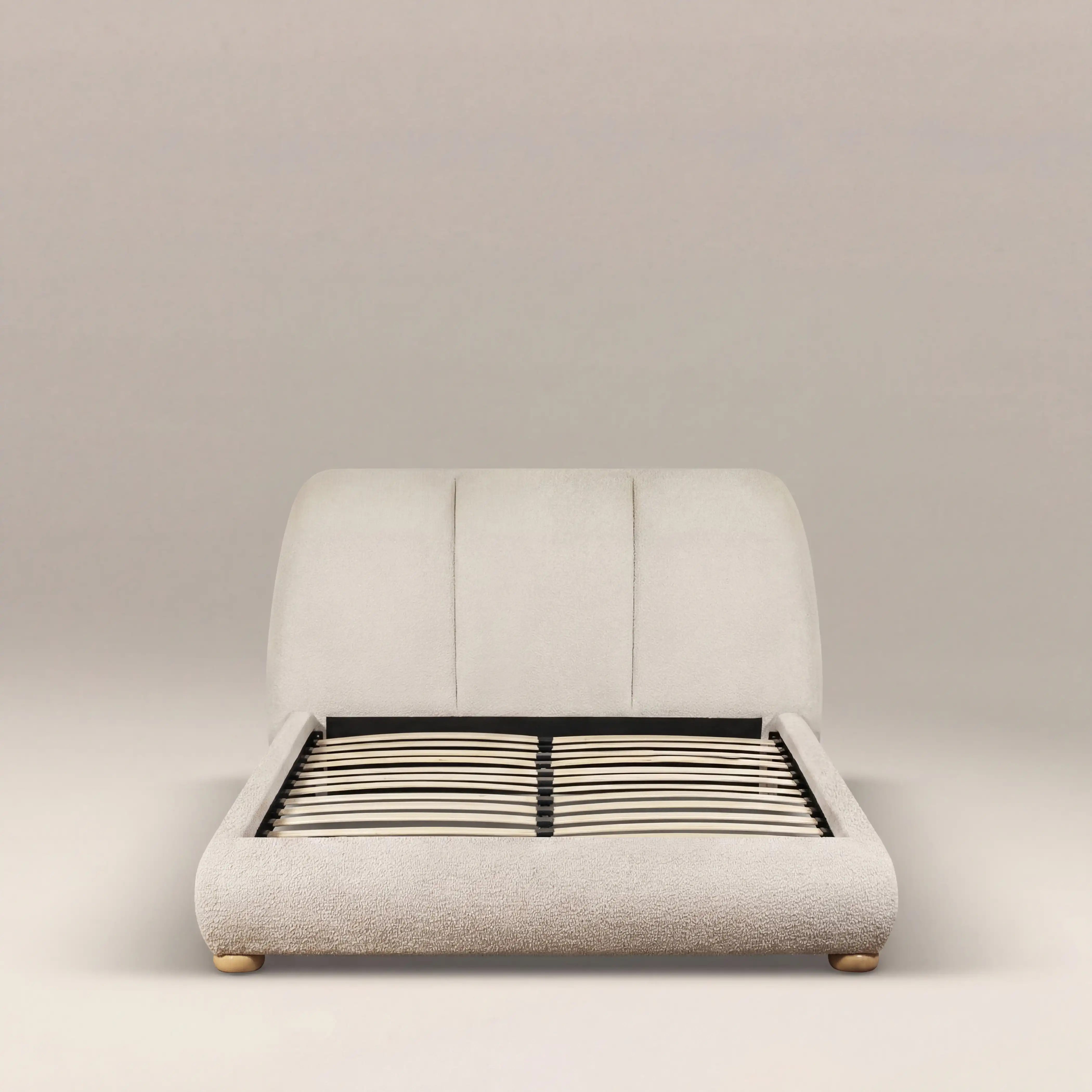 Paro King Bed | Ivory Boucle & Natural - Image 3