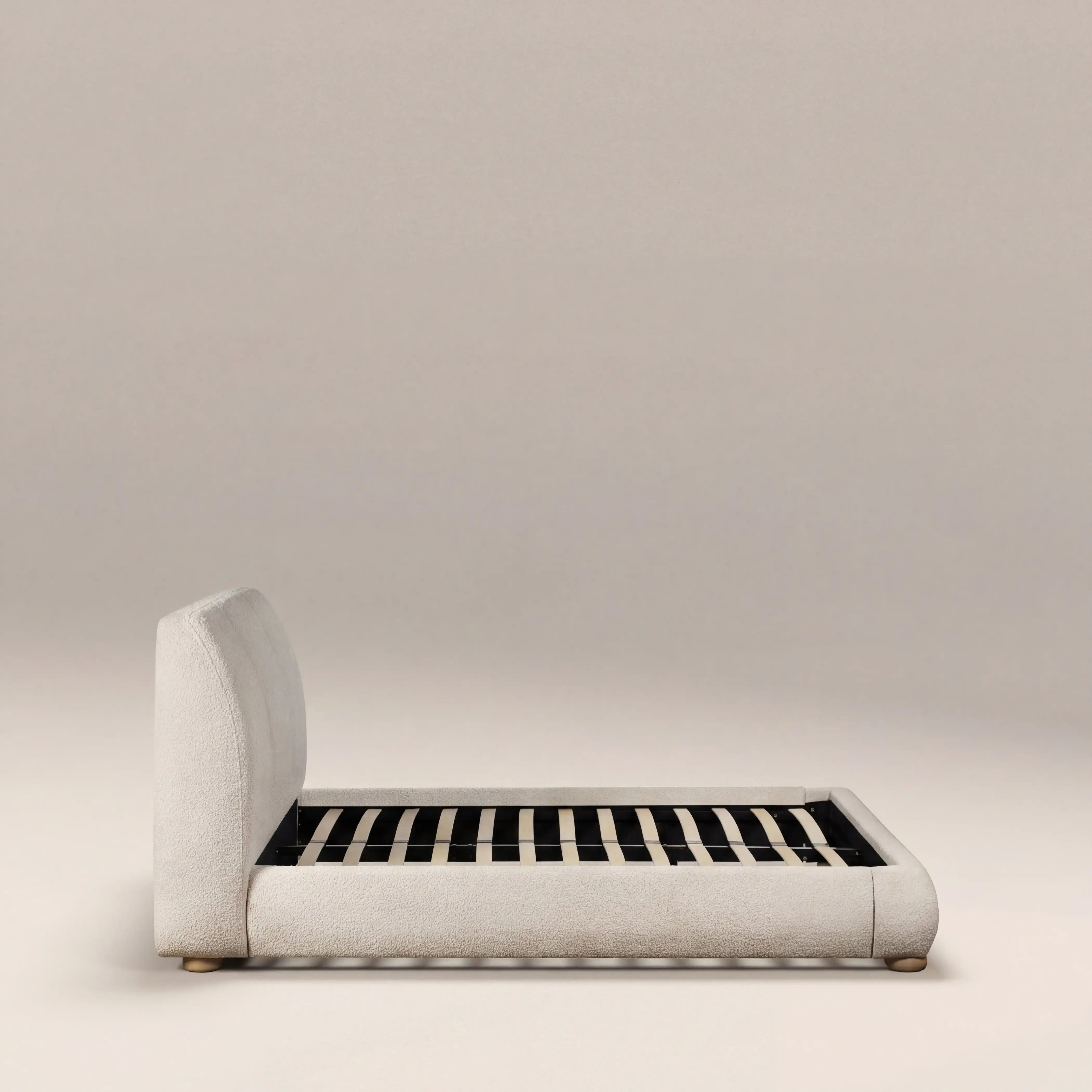 Paro King Bed | Ivory Boucle & Natural - Image 4
