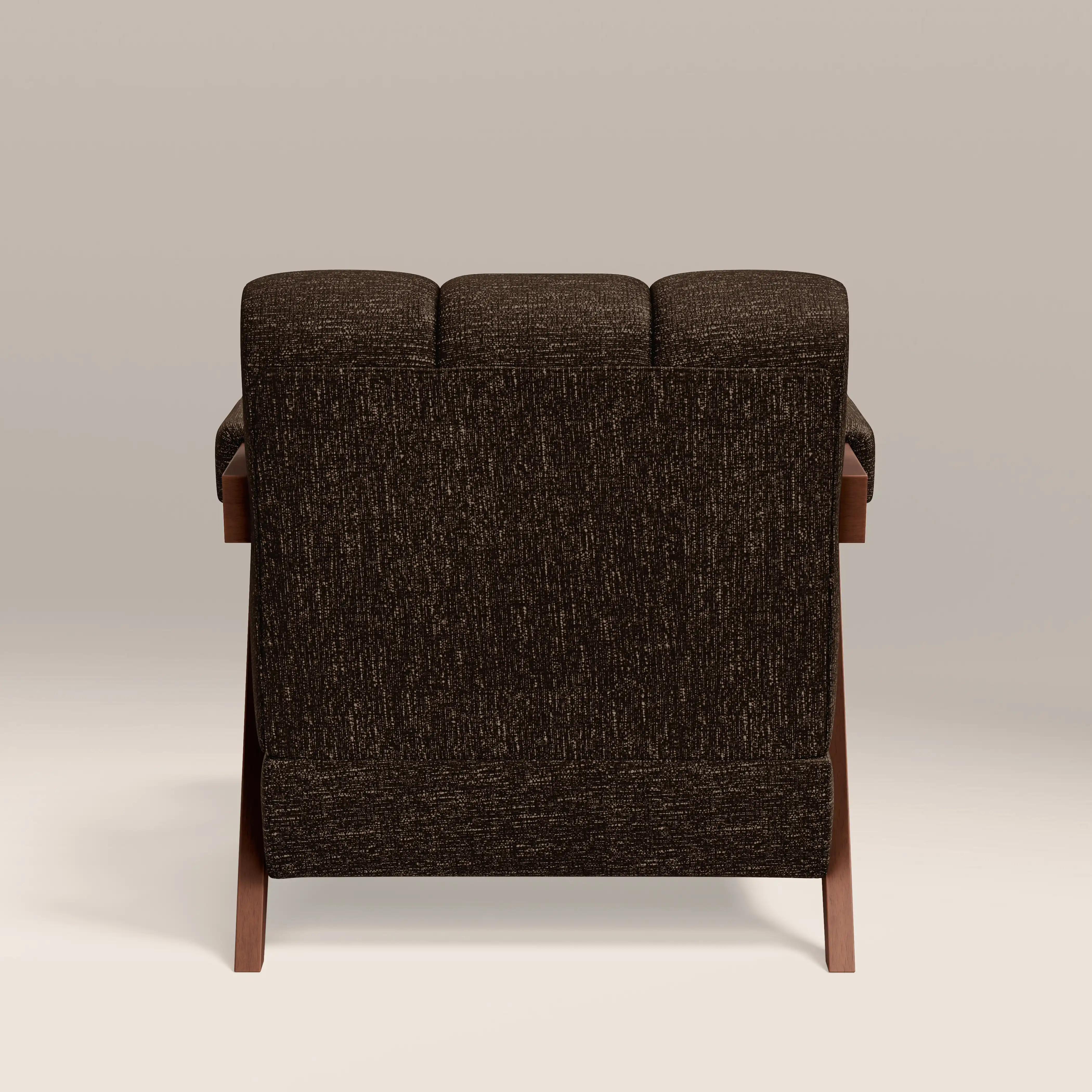 Paulo Accent Chair | Speckled Espresso Boucle & Walnut - Image 6