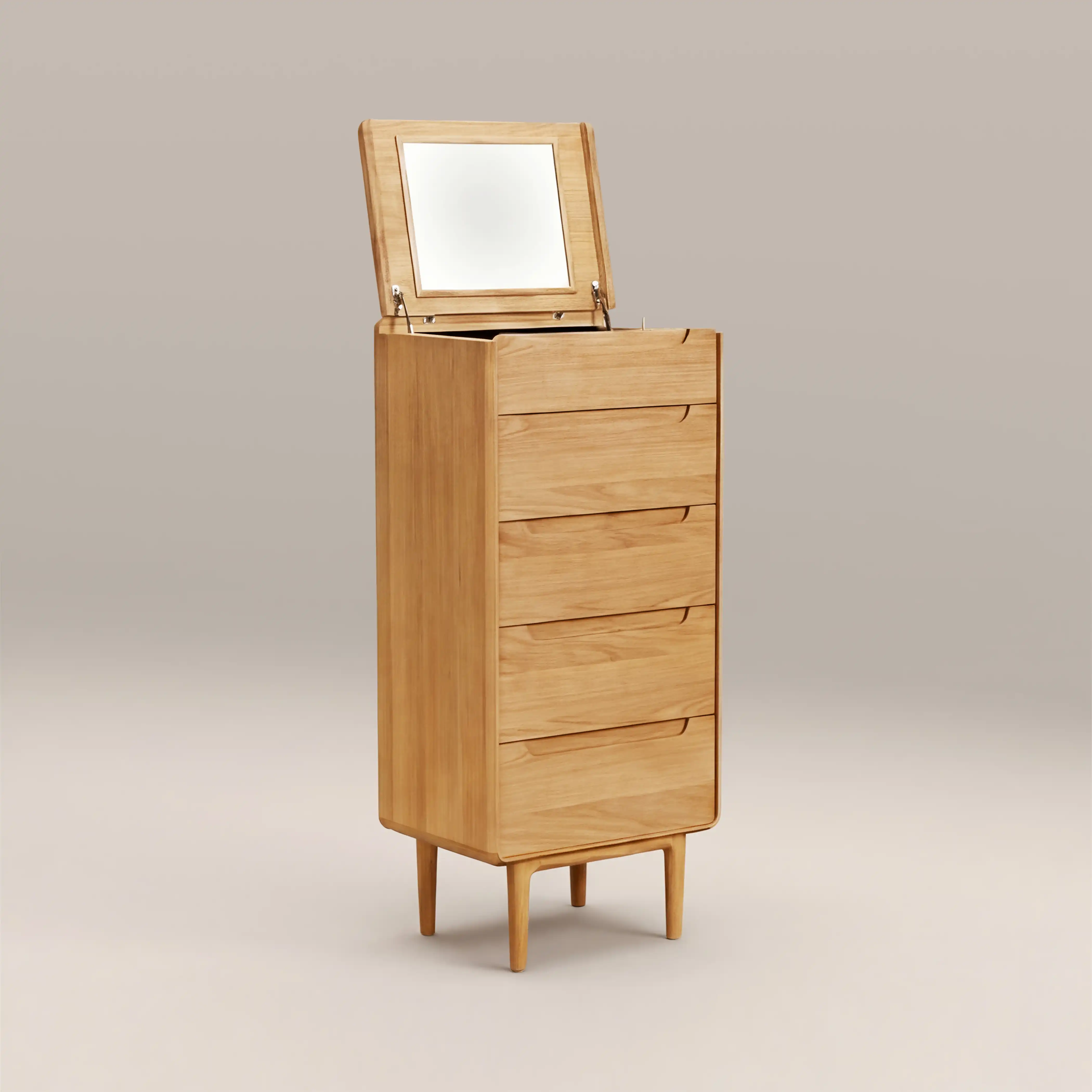 Percy 5 Drawer Tall Chest of Drawers | Oak - Image 4