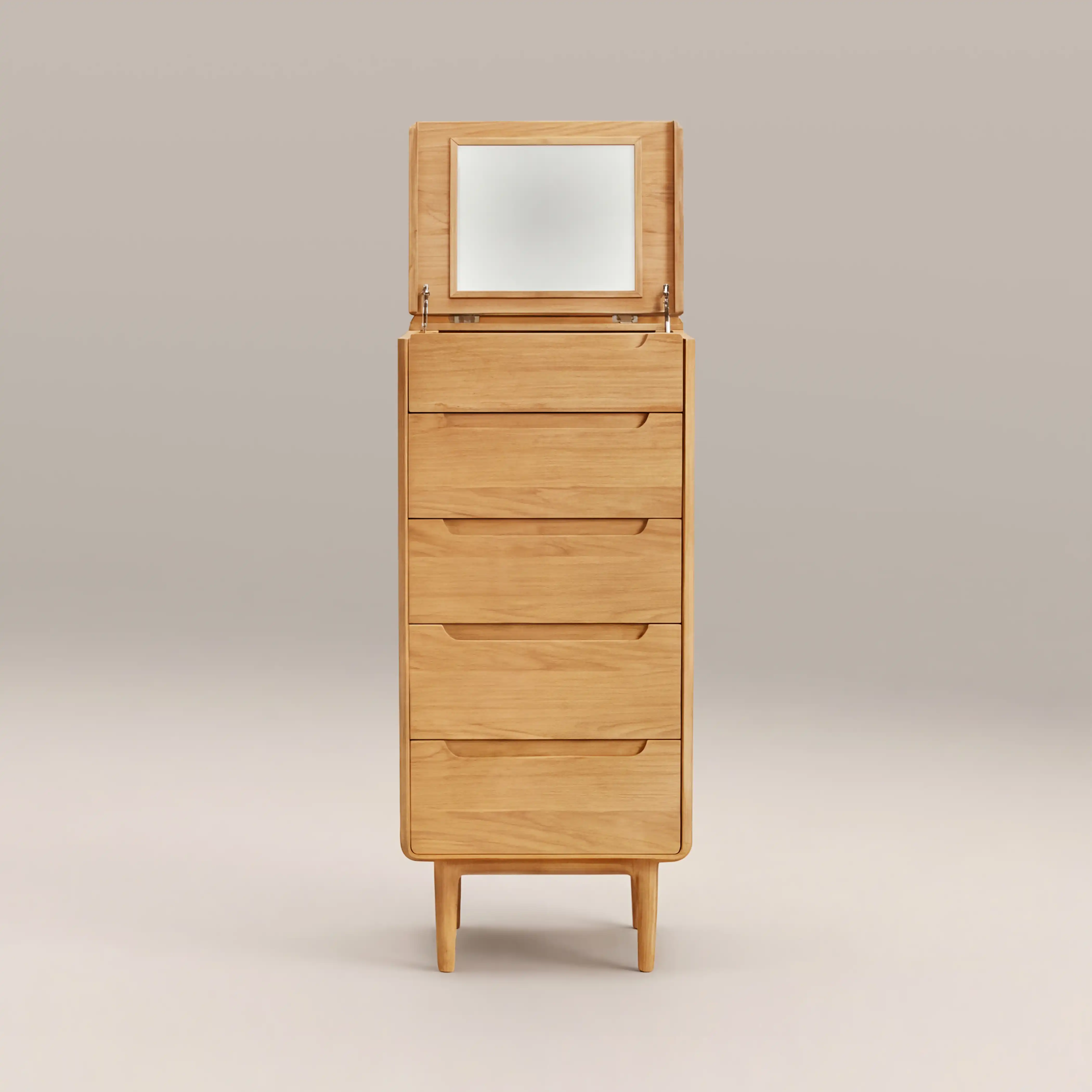 Percy 5 Drawer Tall Chest of Drawers | Oak - Image 5