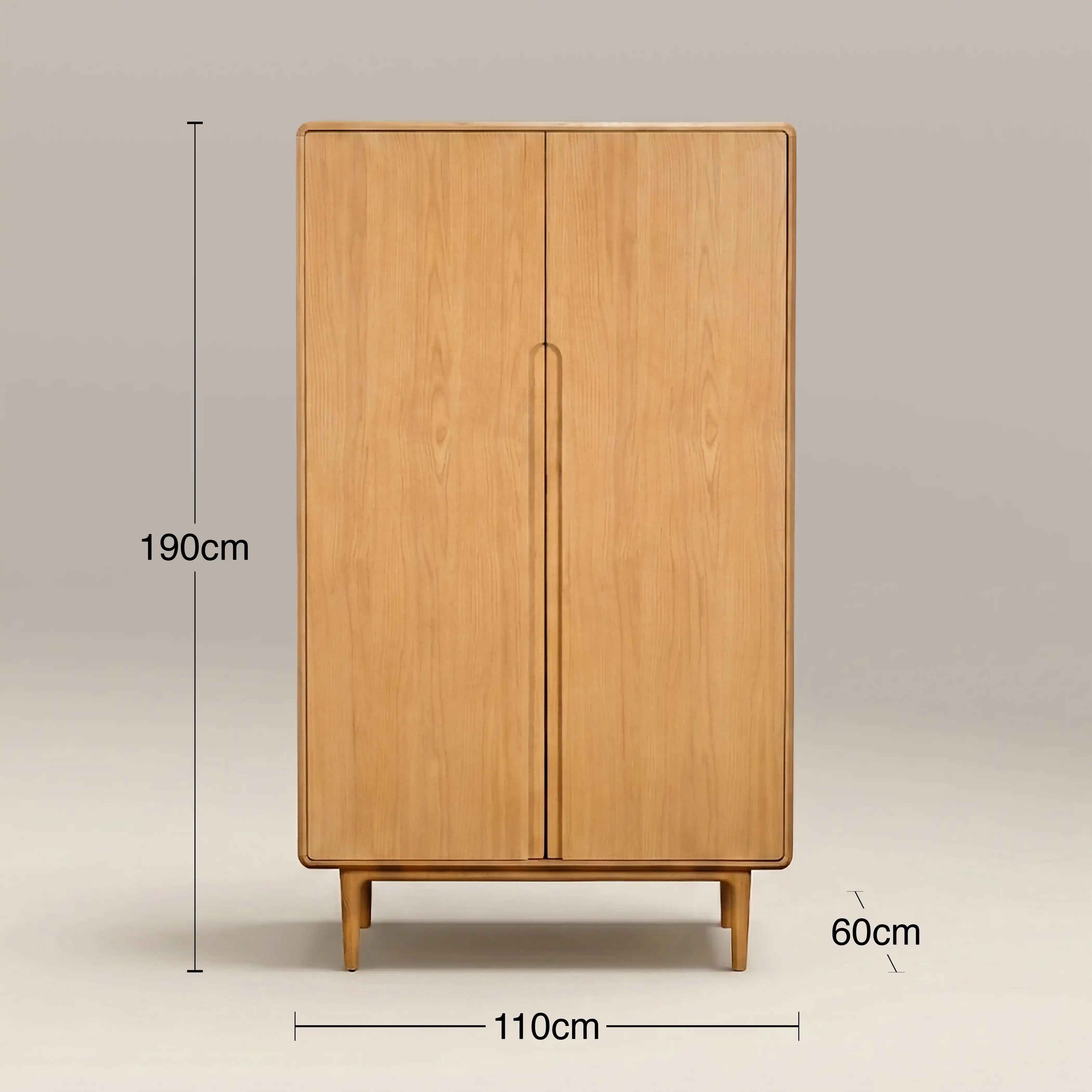Percy Wooden Double Wardrobe | Oak - Image 5