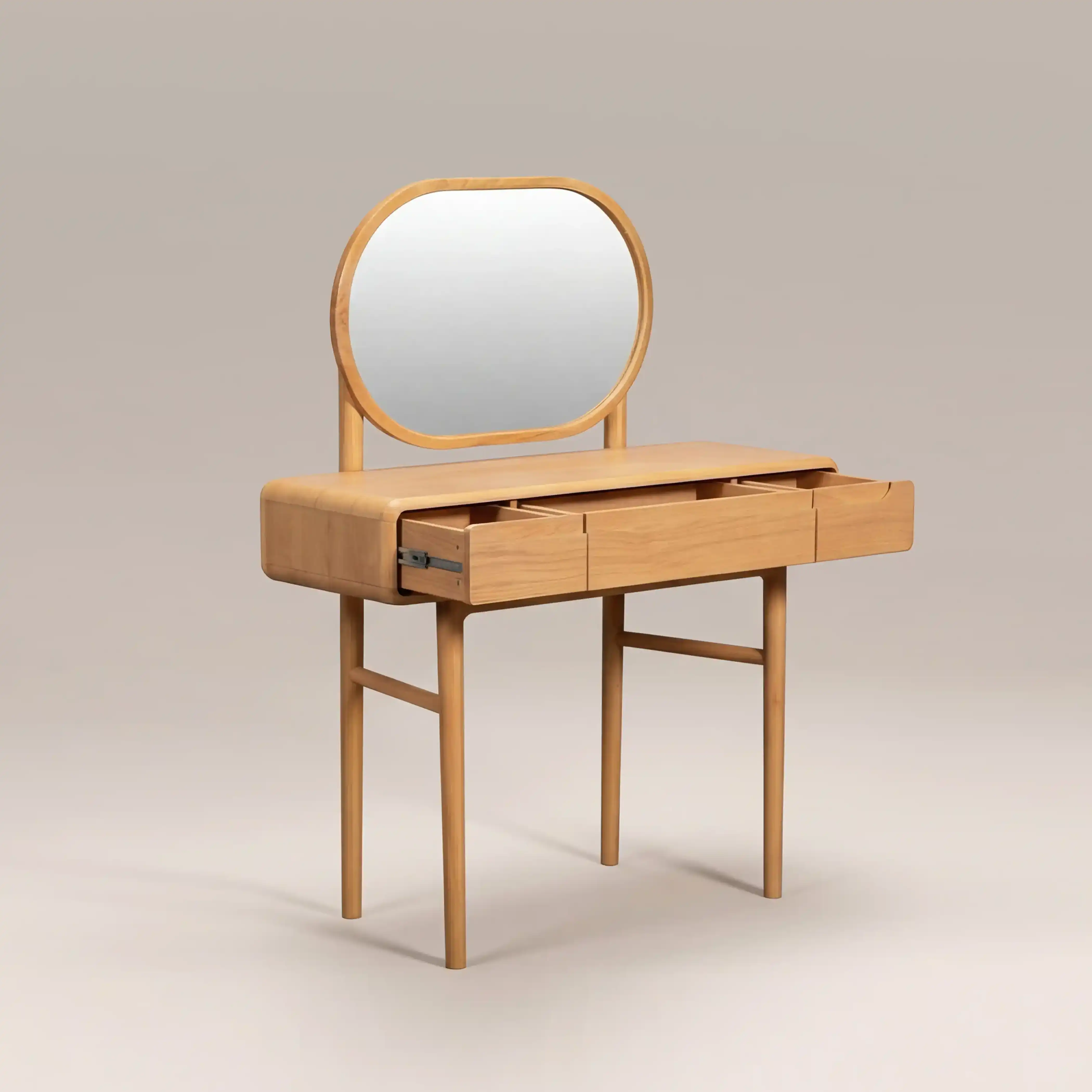 Percy Wooden Dressing Table | Oak - Image 2