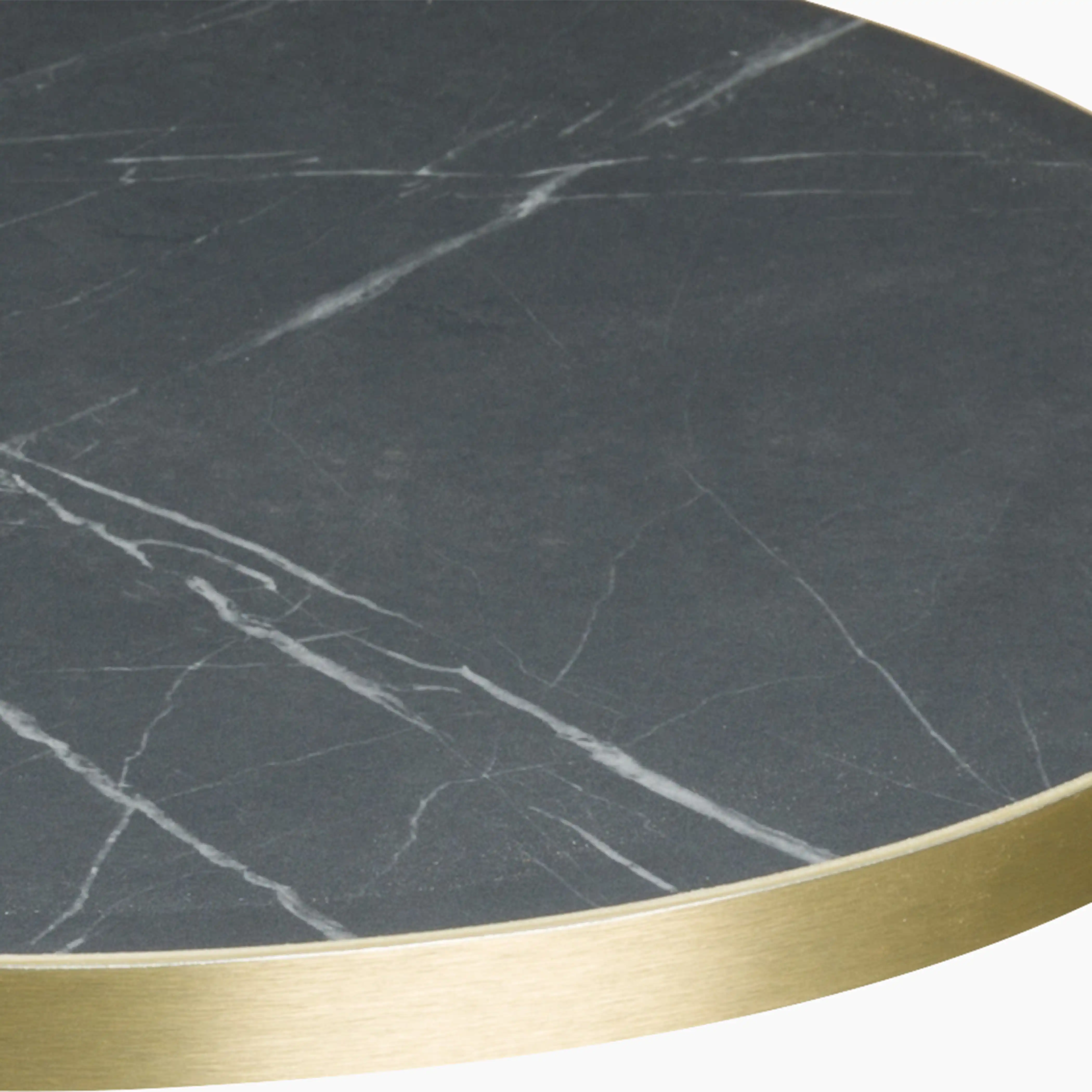Phoenix Round Table Top | Black & Brass - Image 2