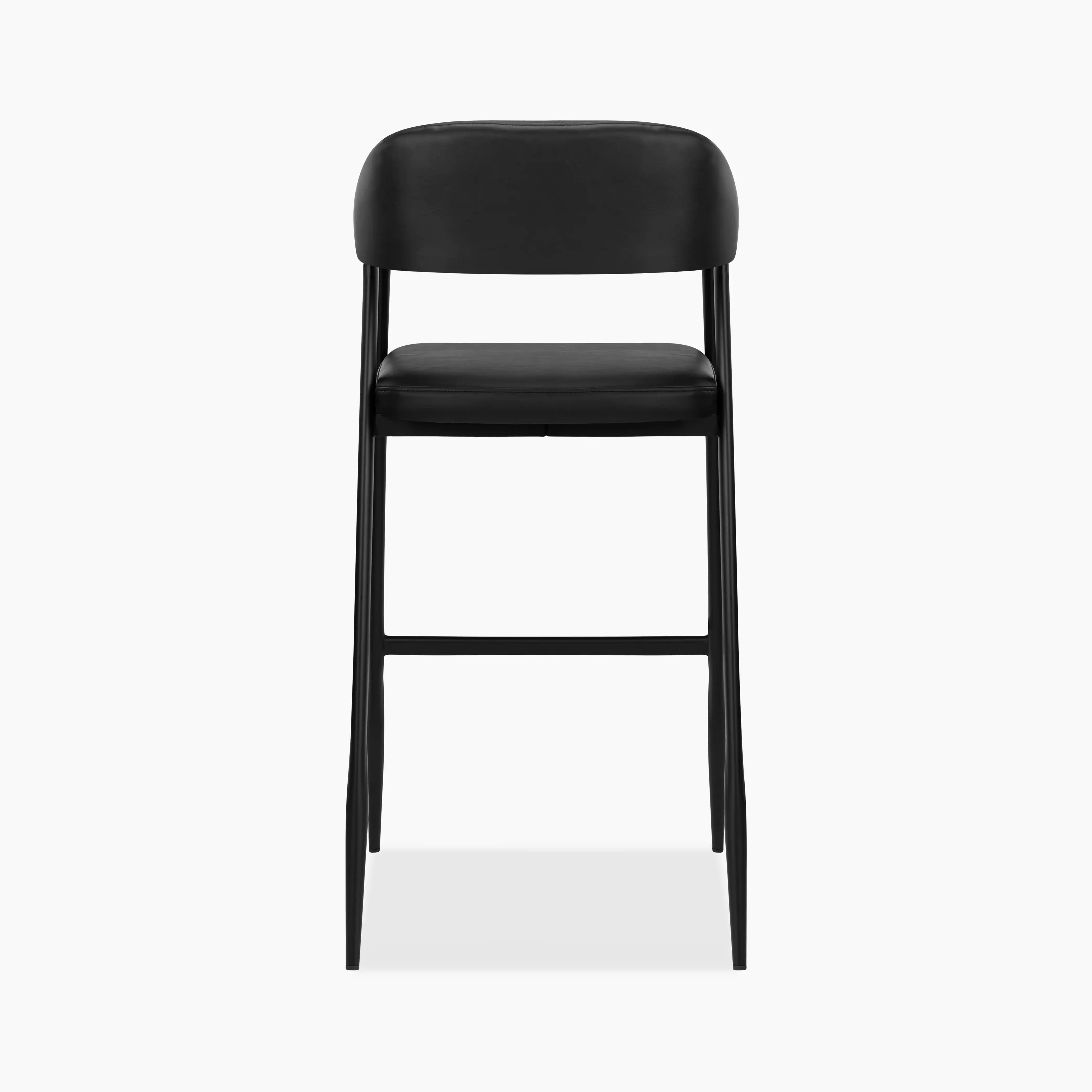 Presley Bar Stool | Vintage Black Faux Leather & Black - Image 6