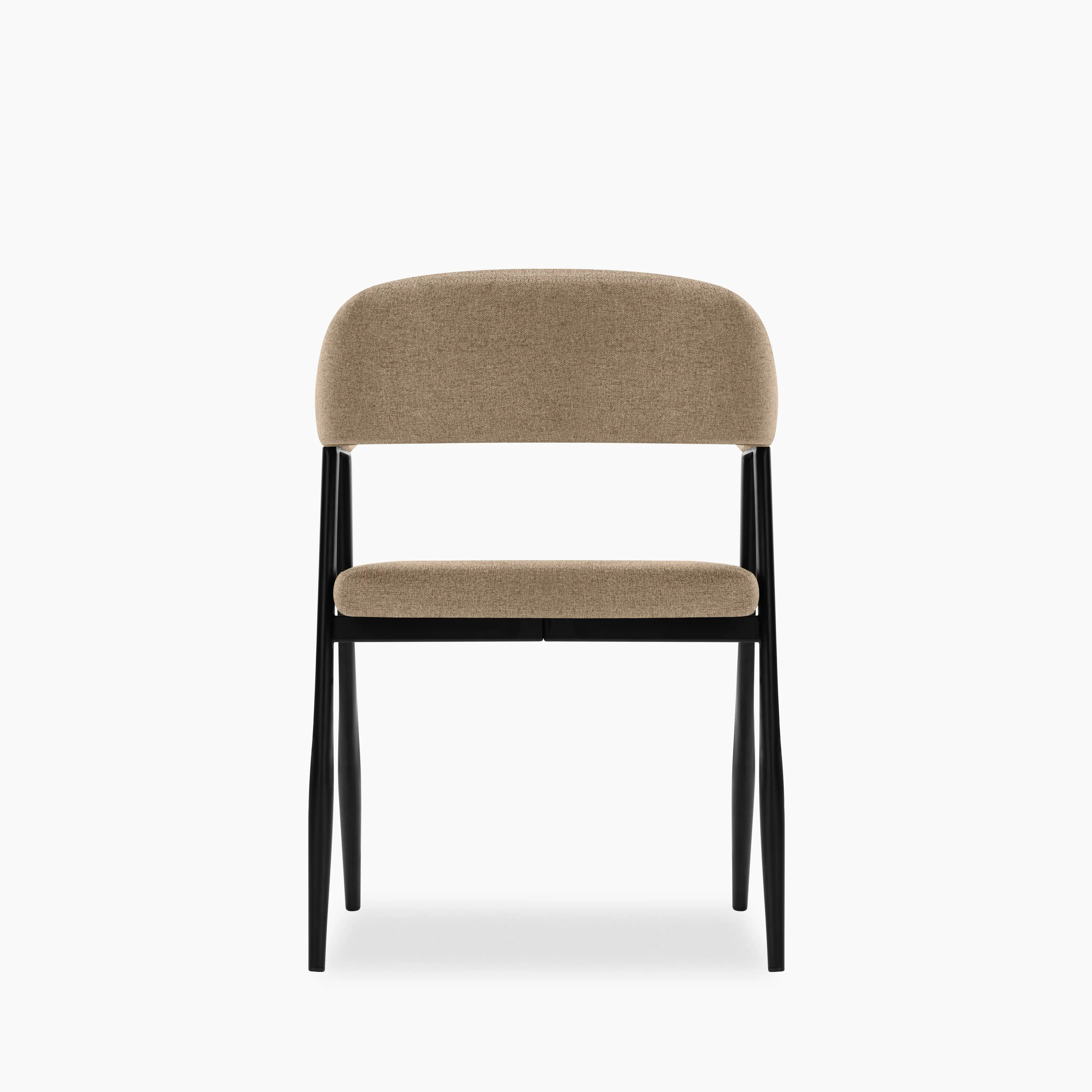 Presley Carver Dining Chair | Latte Sustainable Fabric & Black - Image 6