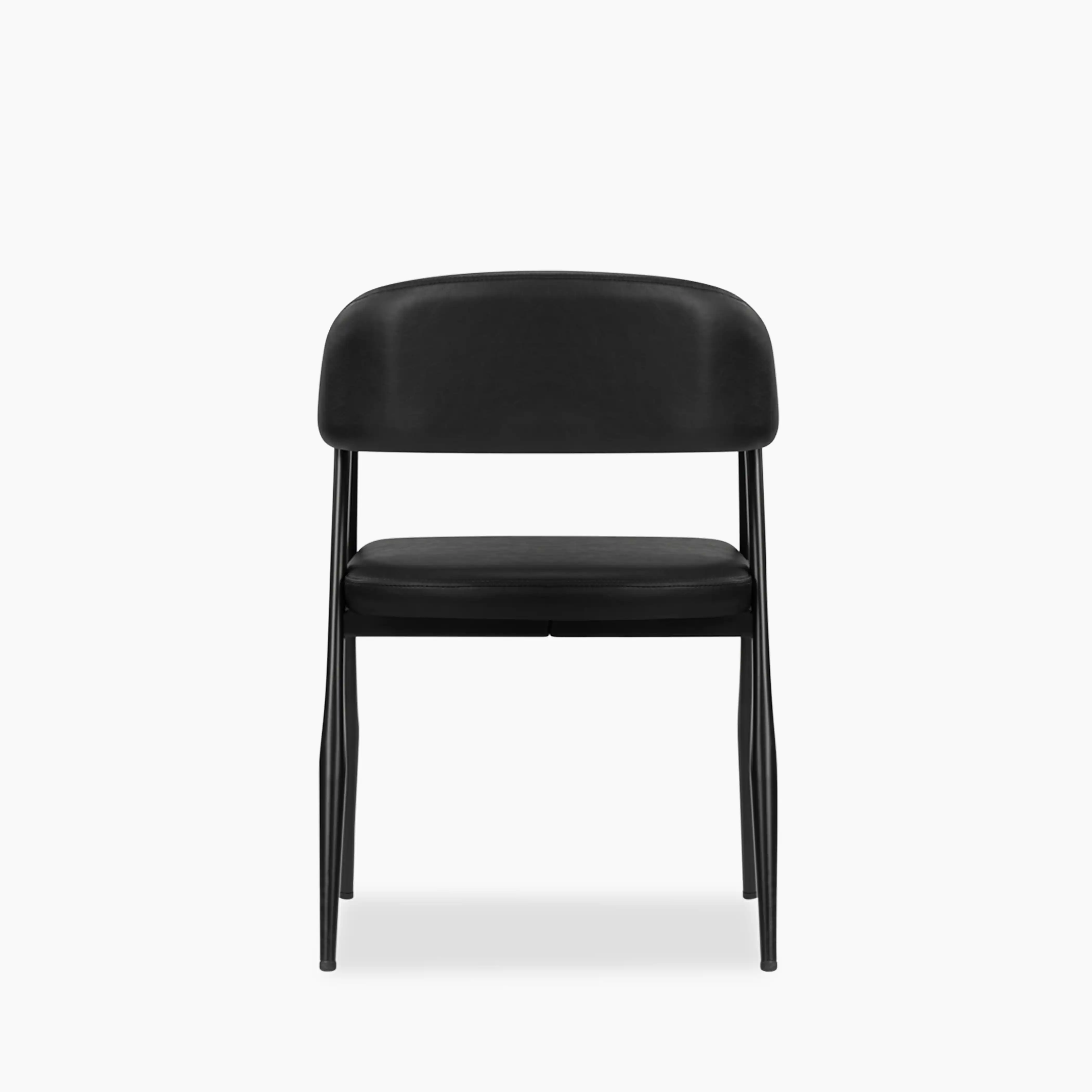 Presley Carver Dining Chair | Vintage Black Faux Leather & Black - Image 7