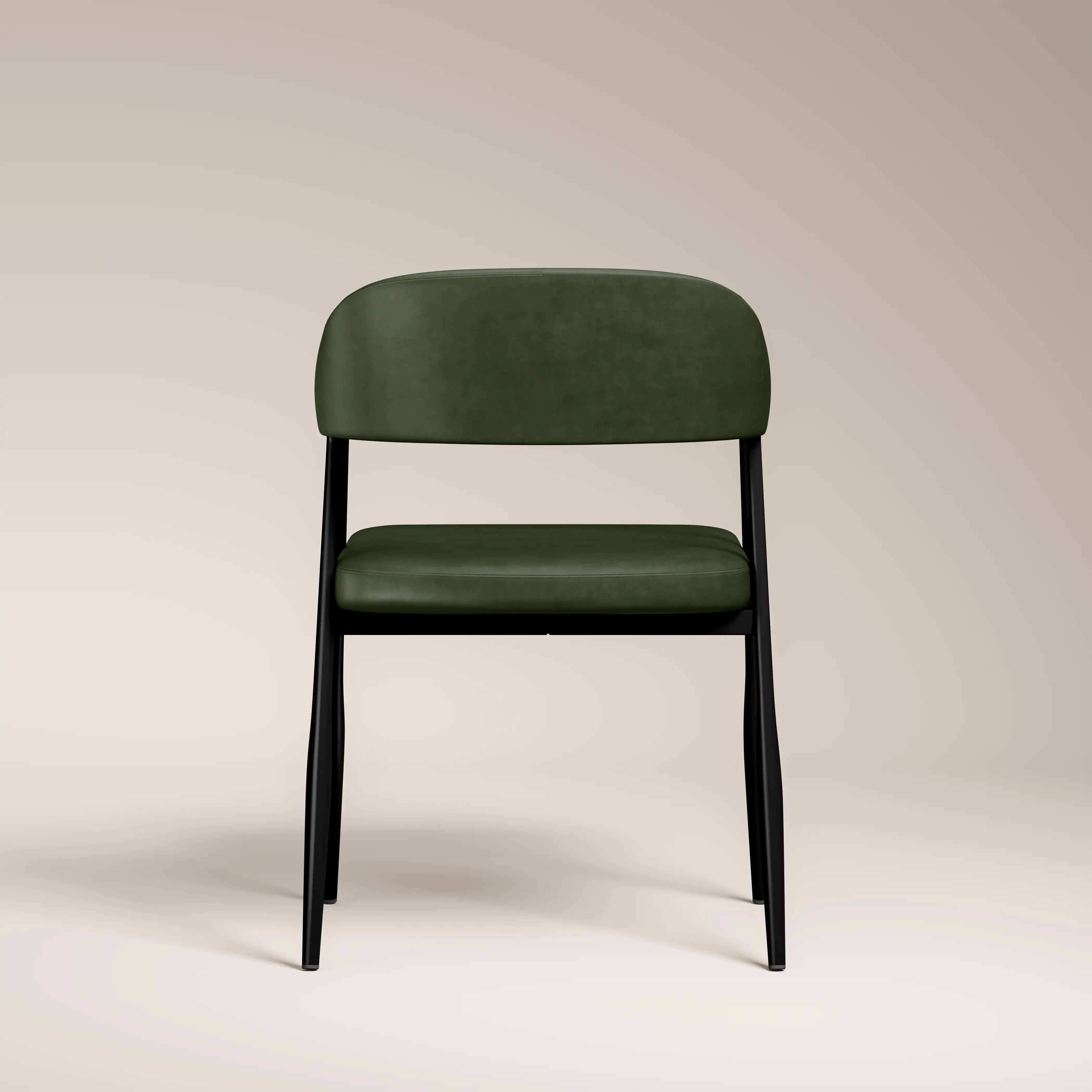 Presley Carver Dining Chair | Vintage Green Faux Leather & Black - Image 7