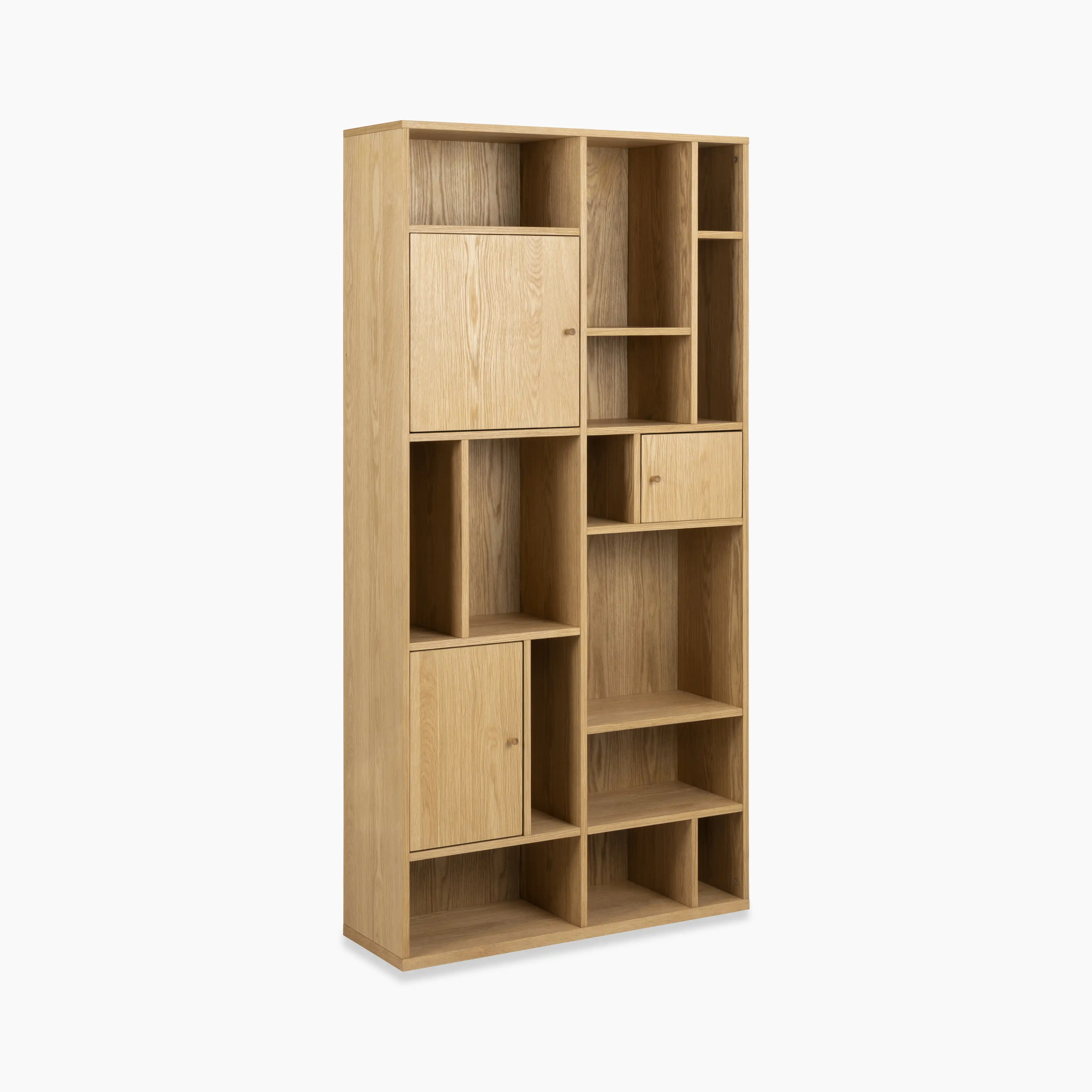 Rangoon Large Wooden Bookcase | Oak - Image 2