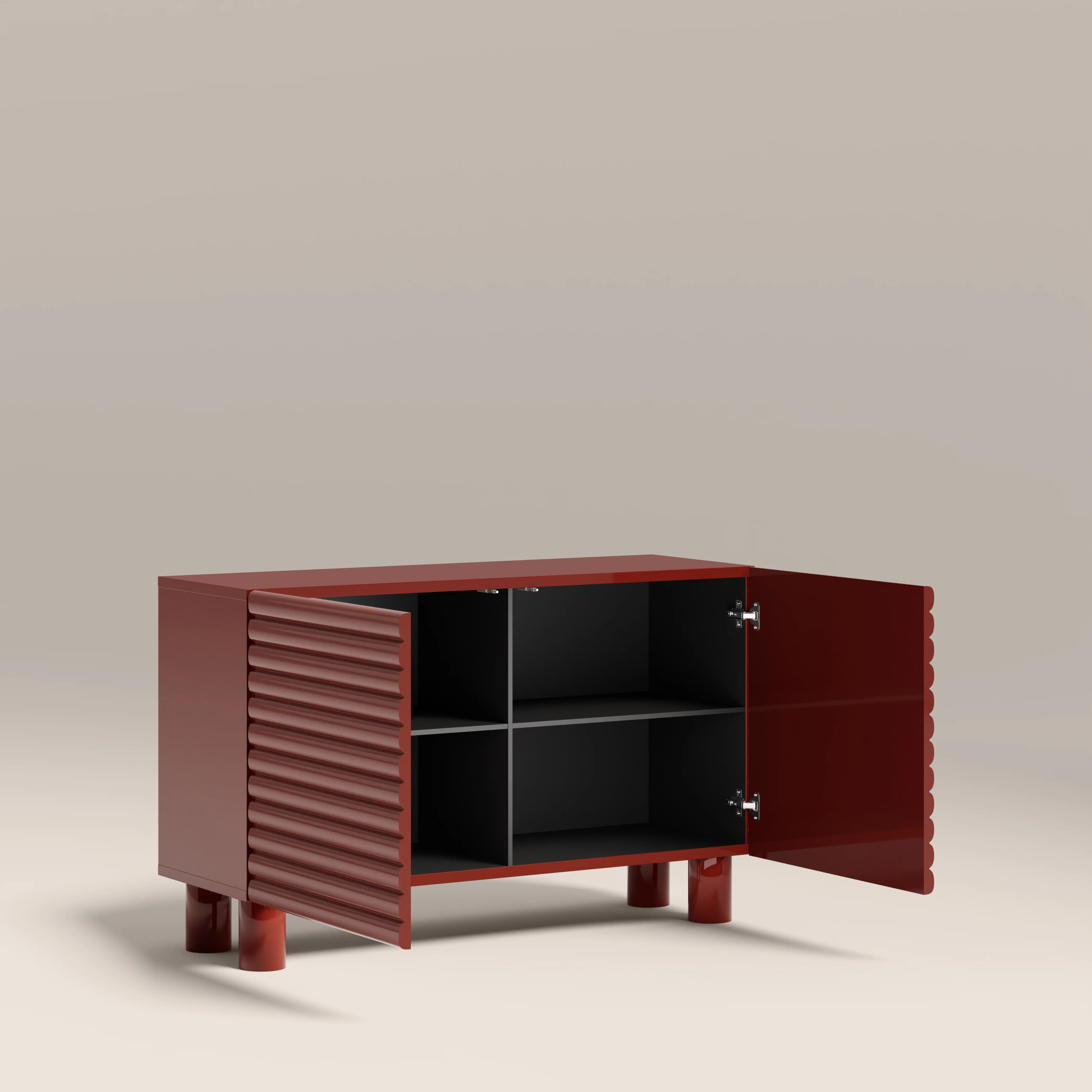 Raphael 2 Door Sideboard | High Gloss Burgundy - Image 5