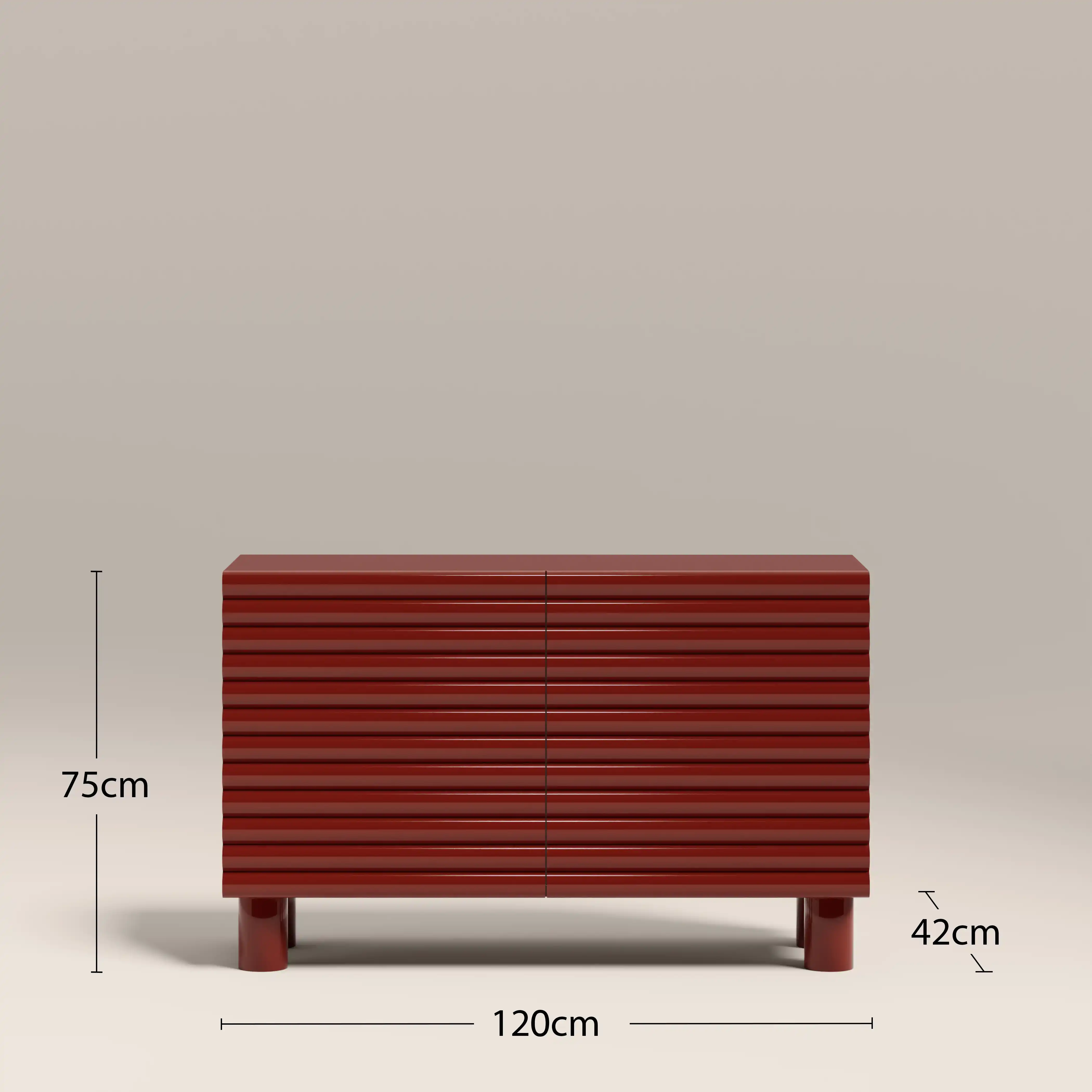 Raphael 2 Door Sideboard | High Gloss Burgundy - Image 6