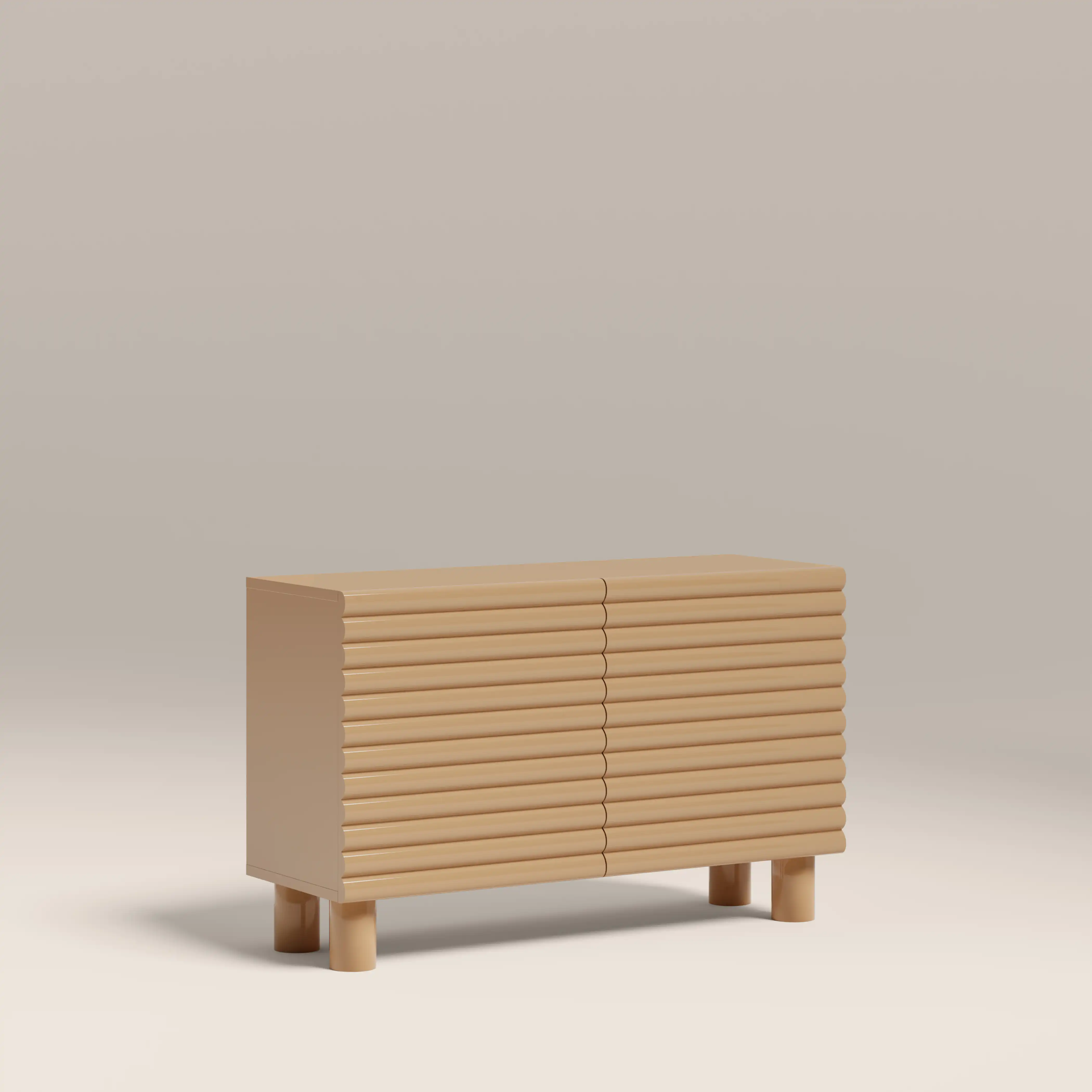 Raphael 2 Door Sideboard | High Gloss Taupe - Image 2