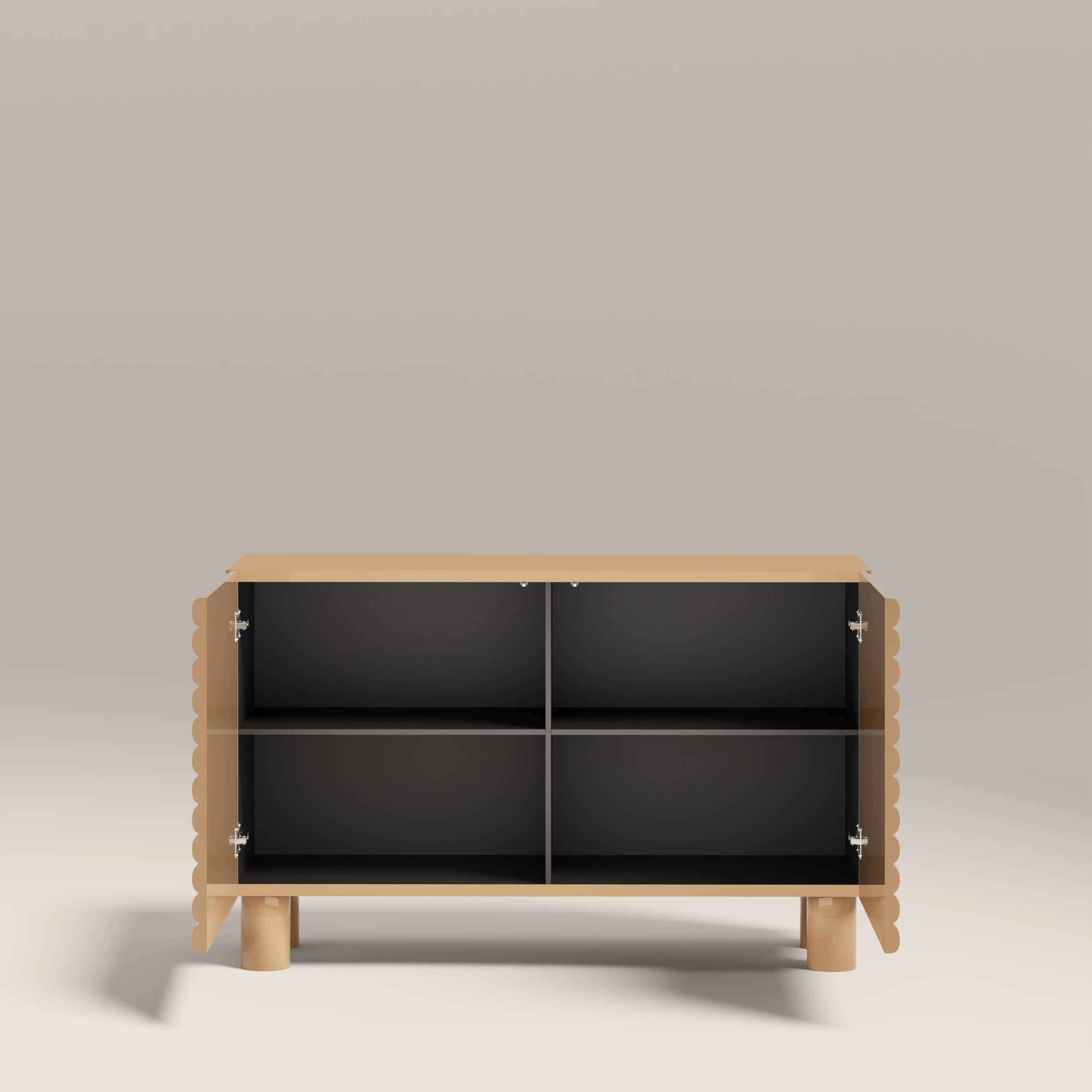 Raphael 2 Door Sideboard | High Gloss Taupe - Image 3