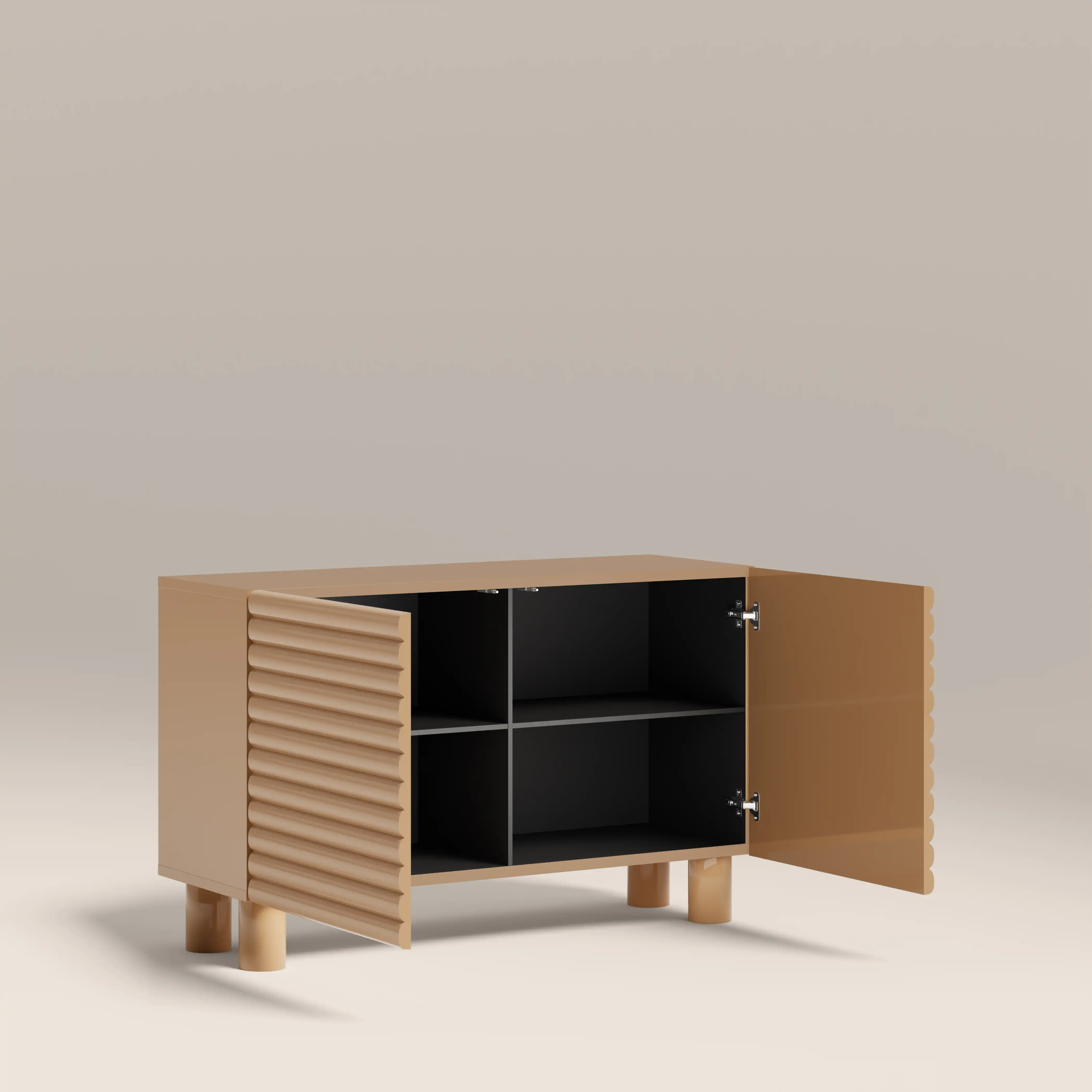 Raphael 2 Door Sideboard | High Gloss Taupe - Image 5