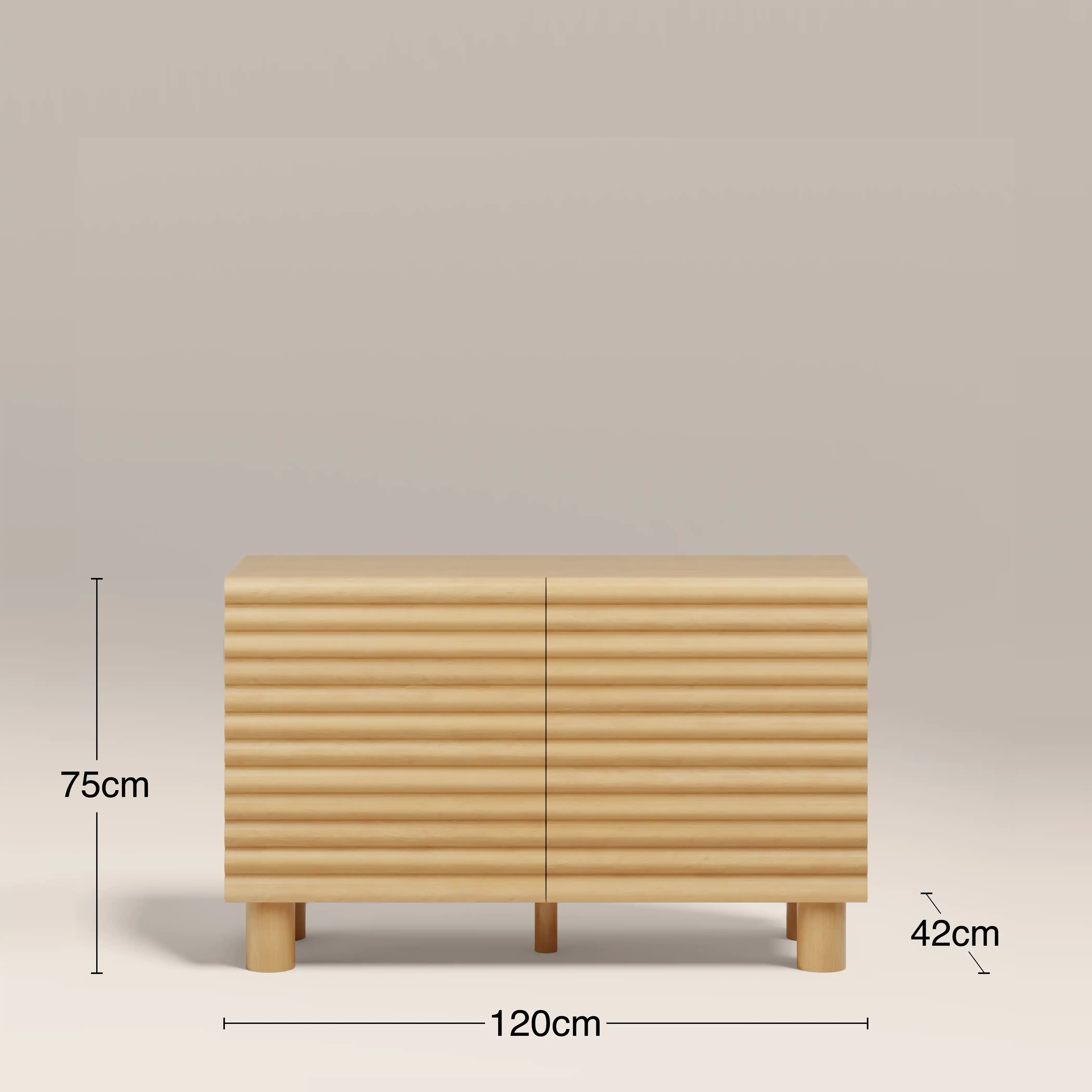 Raphael 2 Door Wooden Sideboard | Oak - Image 6