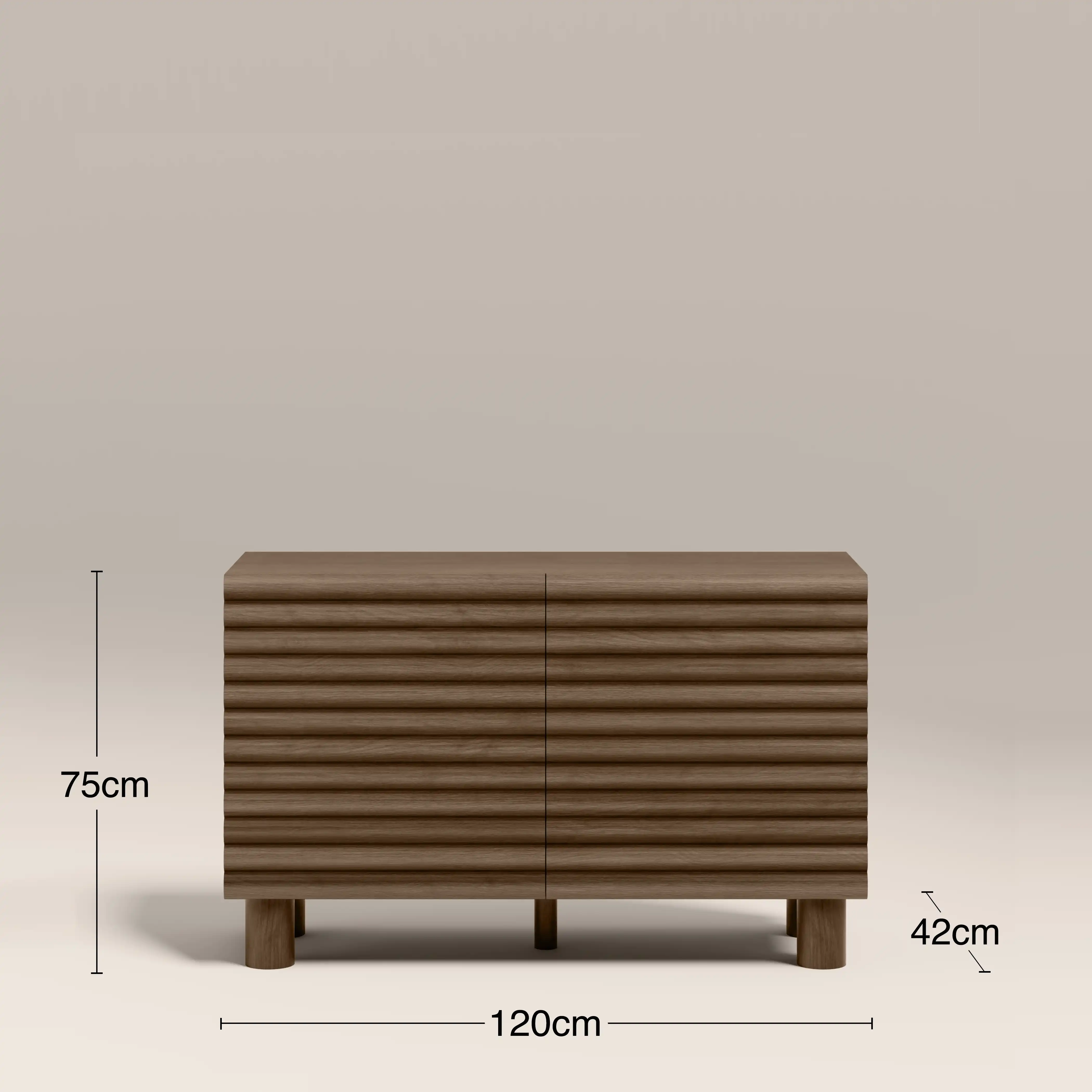 Raphael 2 Door Wooden Sideboard | Walnut - Image 7