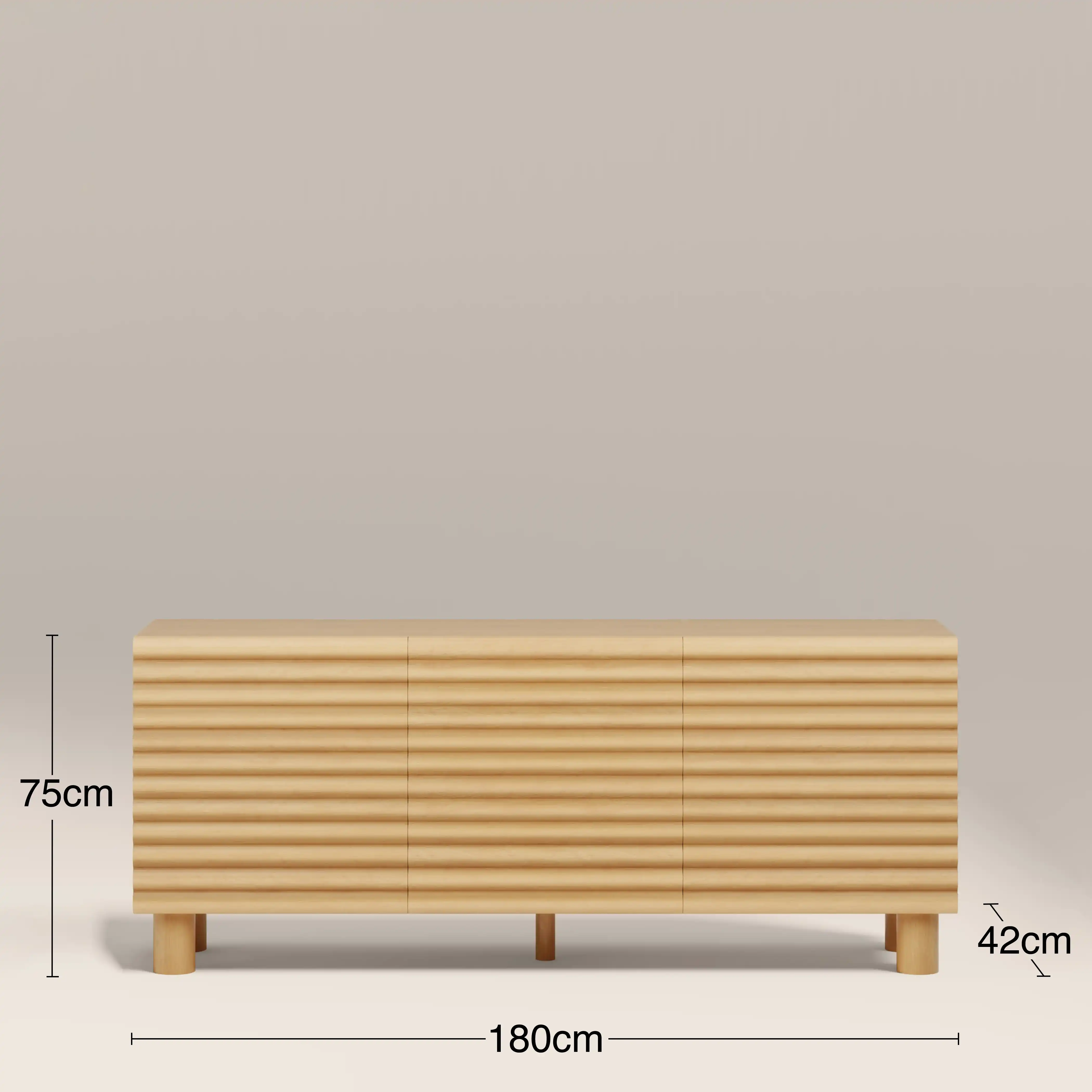 Raphael 3 Door Wooden Sideboard | Oak - Image 6