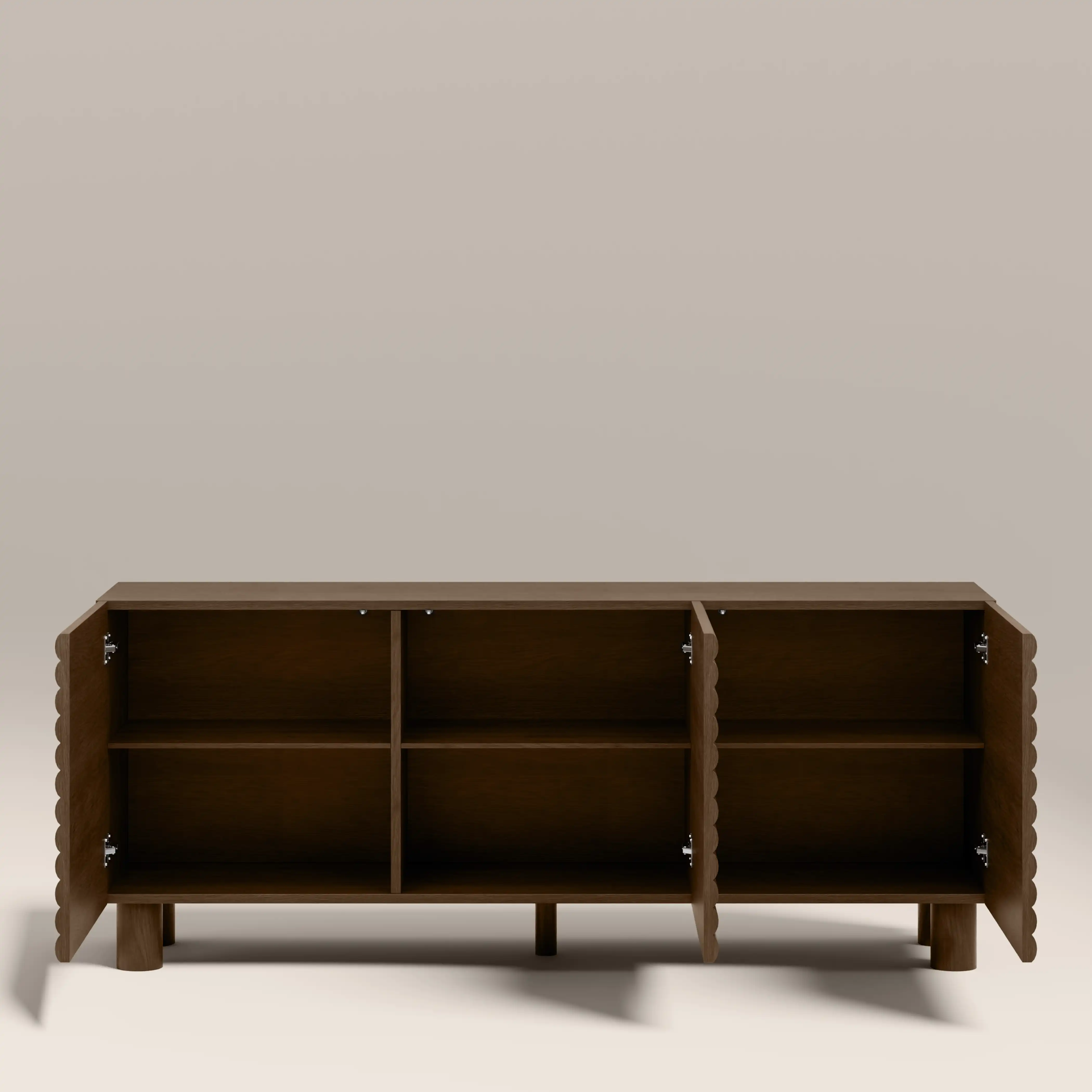 Raphael 3 Door Wooden Sideboard | Walnut - Image 3
