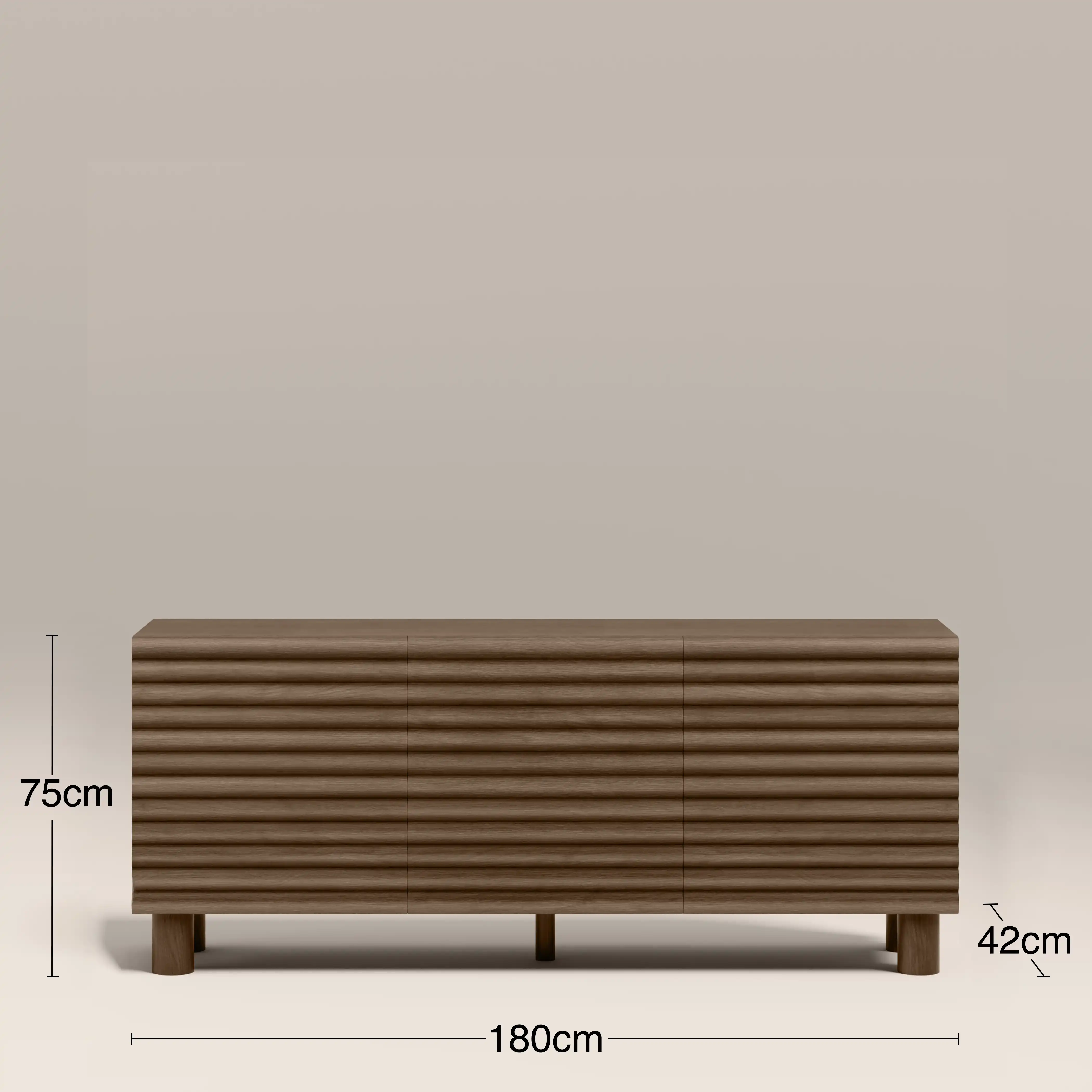Raphael 3 Door Wooden Sideboard | Walnut - Image 6