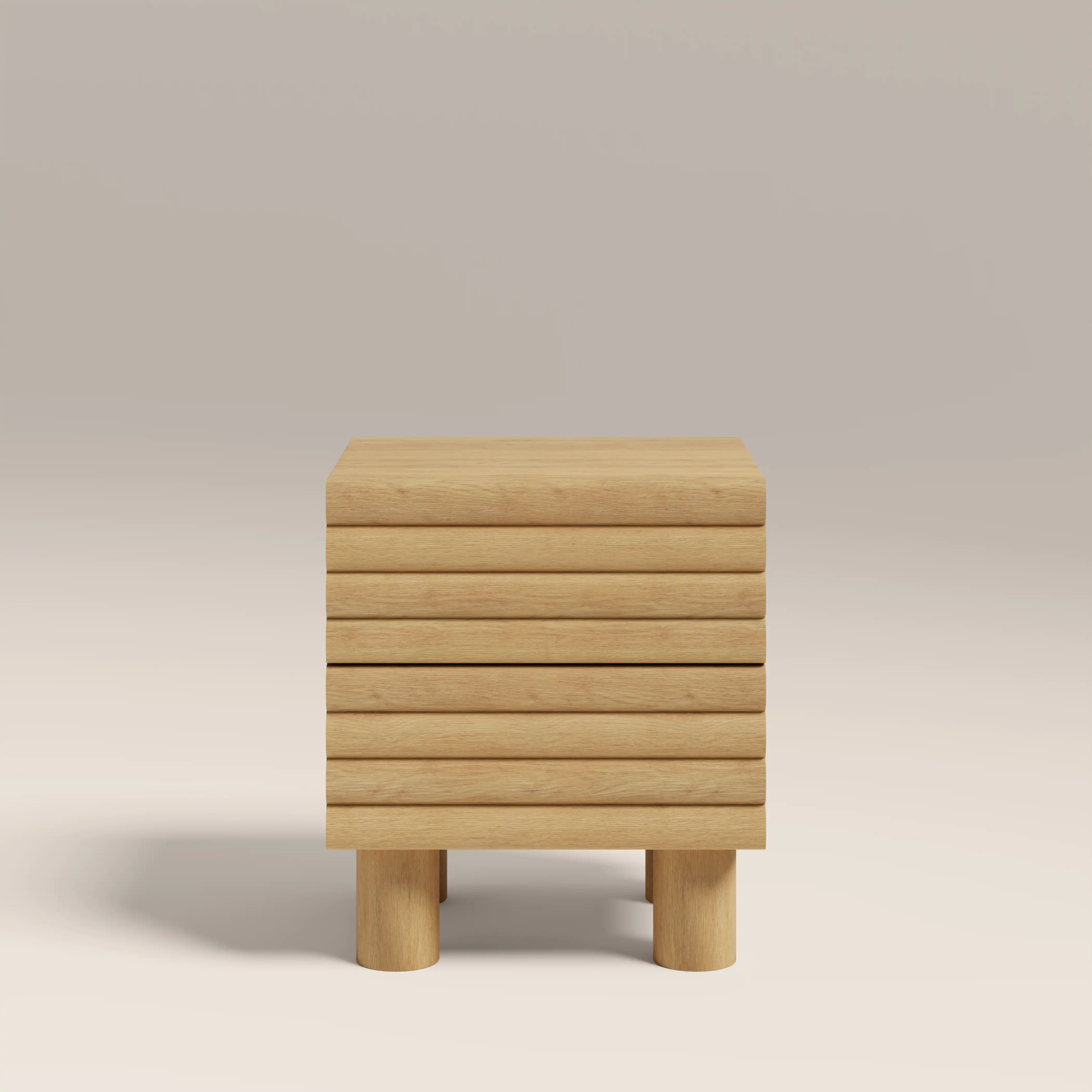 Raphael 2 Drawer Wooden Bedside Table | Oak - Image 2
