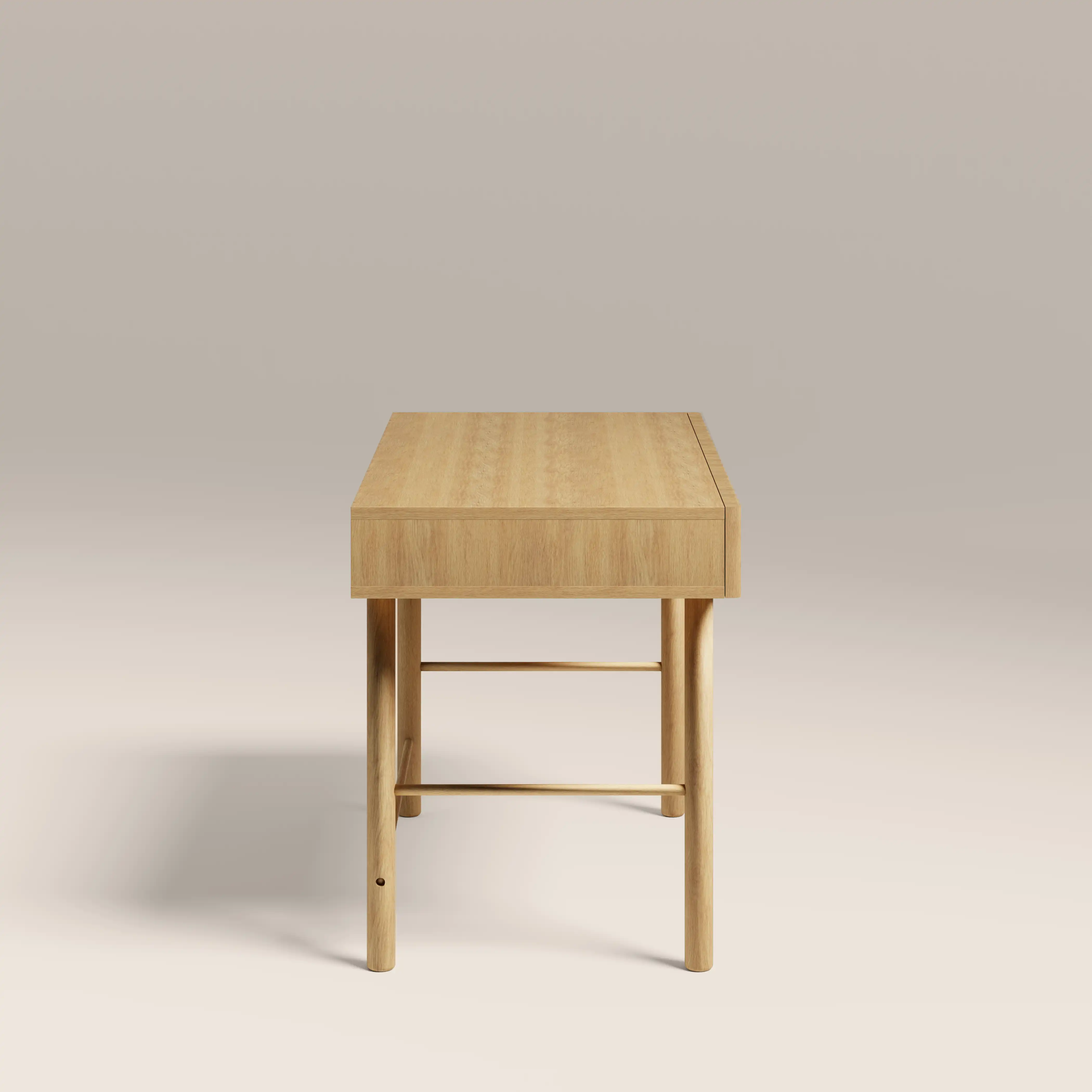 Raphael 2 Drawer Wooden Desk | Oak - Image 4