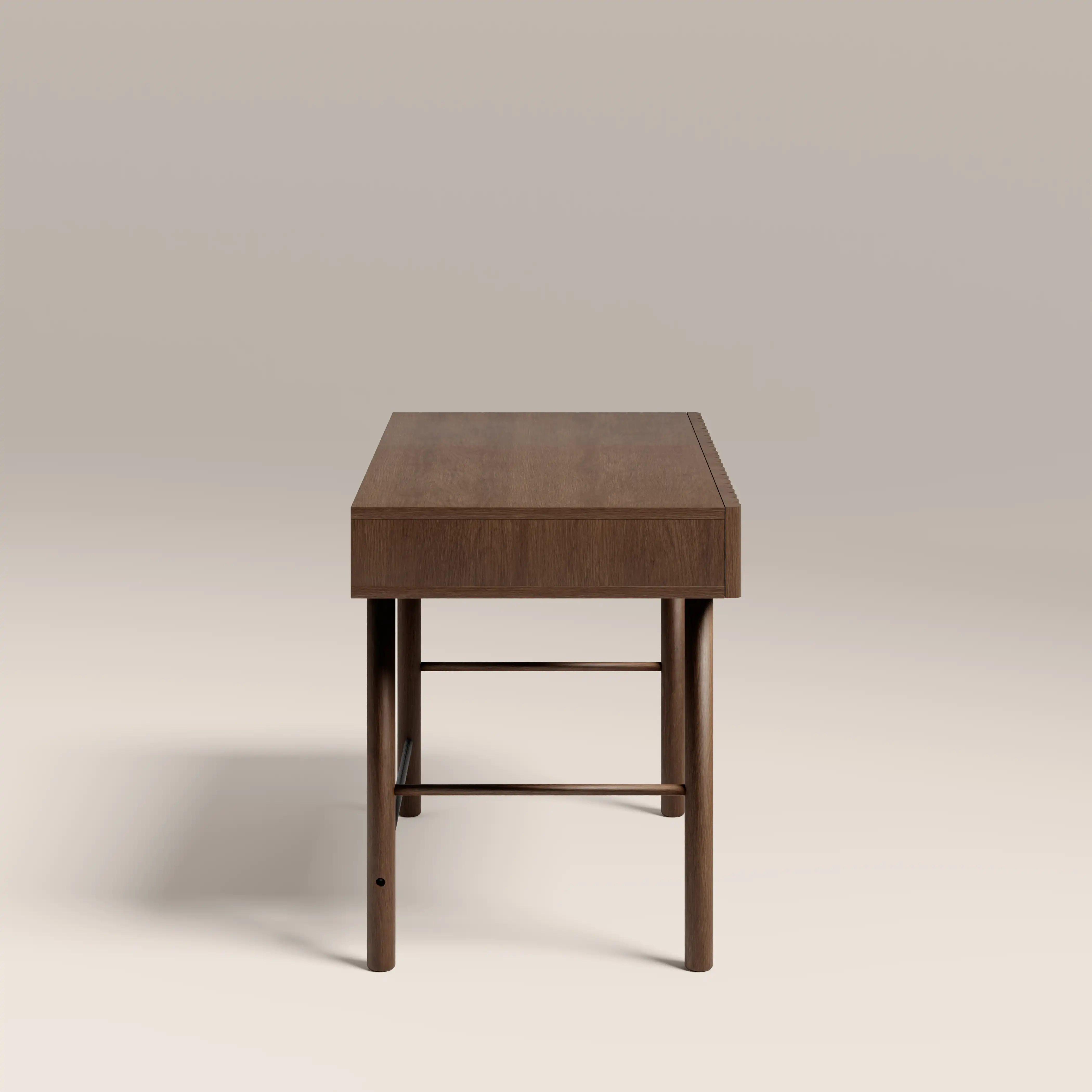 Raphael 2 Drawer Wooden Desk | Walnut - Image 4